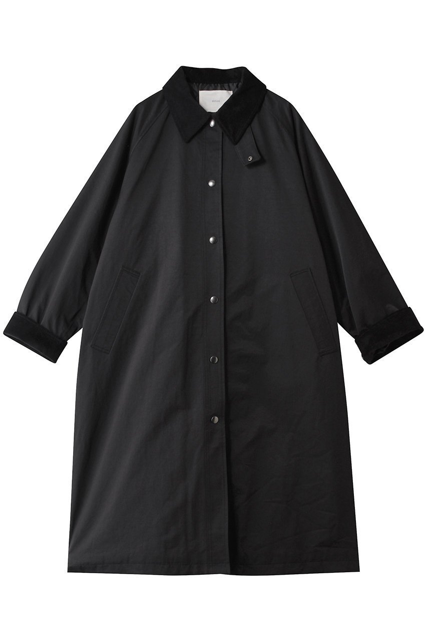 【ミディウミ/MidiUmi】のpadded hunting long coat コート インテリア・キッズ・メンズ・レディースファッション・服の通販 founy(ファニー) 　ファッション　Fashion　レディースファッション　Fashion for Women　アウター　Coat / Outerwear Collection　コート・ロングコート・ピーコート　Long Coats, Peacoats & More　コーデュロイ　Corduroy, Cord Fabric　スタンド　Stand Collar, Upright Stand　タフタ　Taffeta, Structured Fabric　ロング　Long, Long-Length　新作・新入荷　New Arrivals / New In　black|ID: prp329100004816993 ipo3291000000034989838