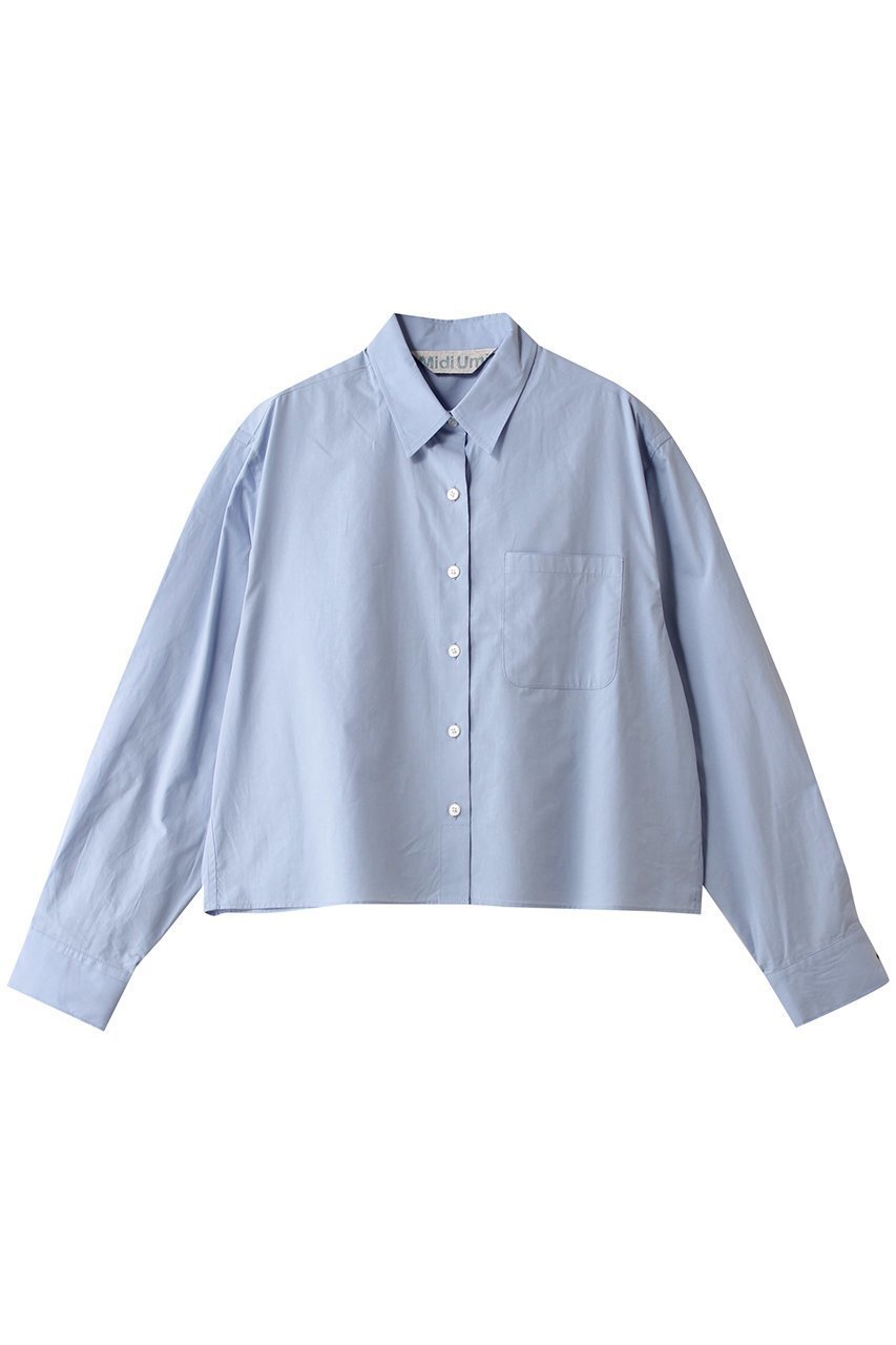 【ミディウミ/MidiUmi】のregular collar short shirt シャツ インテリア・キッズ・メンズ・レディースファッション・服の通販 founy(ファニー) 　ファッション　Fashion　レディースファッション　Fashion for Women　トップス・カットソー　Cut & Sew Tops　シャツ・ブラウス・オフィスカジュアル　Elegant Blouses & Button-Ups　ロングTシャツ・Tシャツ　Longline T-Shirts & Tees　クロップド　Cropped, Short Length　シンプル　Simple, Minimal　スリーブ　Sleeve, Long Sleeve / Short Sleeve　トレンド　Trend, Trending Now　ロング　Long, Long-Length　春　Spring　l.blue|ID: prp329100004816995 ipo3291000000035427653