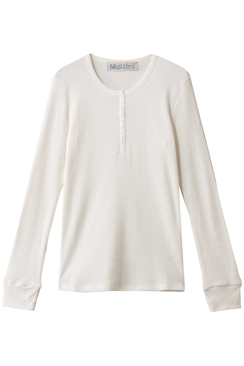 【ミディウミ/MidiUmi】のwaffle henry neck PO プルオーバー インテリア・キッズ・メンズ・レディースファッション・服の通販 founy(ファニー) 　ファッション　Fashion　レディースファッション　Fashion for Women　トップス・カットソー　Cut & Sew Tops　ニット　Knit Tops & Sweaters　カジュアルプルオーバー・ニットトップス　Pullovers & Knit Tops / Casual Pullovers　おすすめ　Recommended / Our Picks　インナー　Innerwear　シンプル　Simple, Minimal　ワッフル　Waffle, Waffle Knit　新作・新入荷　New Arrivals / New In　off white|ID: prp329100004816997 ipo3291000000034989875