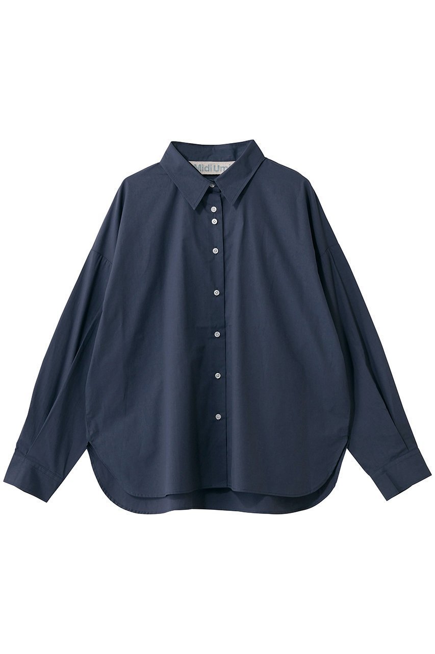 【ミディウミ/MidiUmi】のregular collar shirt シャツ インテリア・キッズ・メンズ・レディースファッション・服の通販 founy(ファニー) 　ファッション　Fashion　レディースファッション　Fashion for Women　トップス・カットソー　Cut & Sew Tops　シャツ・ブラウス・オフィスカジュアル　Elegant Blouses & Button-Ups　シンプル　Simple, Minimal　ジャケット　Jacket, Outerwear　スリーブ　Sleeve, Long Sleeve / Short Sleeve　レギュラー　Regular, Standard Fit　ロング　Long, Long-Length　新作・新入荷　New Arrivals / New In　navy|ID: prp329100004816998 ipo3291000000034989885