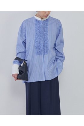 【プルミエ アロンディスモン/1er Arrondissement】 フリルブザムシャツ人気、トレンドファッション・服の通販 founy(ファニー) ファッション Fashion レディースファッション Fashion for Women トップス・カットソー Cut & Sew Tops シャツ・ブラウス・オフィスカジュアル Elegant Blouses & Button-Ups 2026年 2026 なめらか Smooth, Silky Texture カフス Cuff Design クラシカル Classical, Vintage-Inspired シンプル Simple, Minimal ストライプ Stripe, Striped Pattern スリーブ Sleeve, Long Sleeve / Short Sleeve タイプライター Typewriter Fabric, Crisp Cotton フリル Frill, Ruffle ロング Long, Long-Length エレガント 上品 Elegant 夏 Summer 春 Spring S/S・春夏 SS, Spring/Summer, Warm Season |ID:prp329100004817004