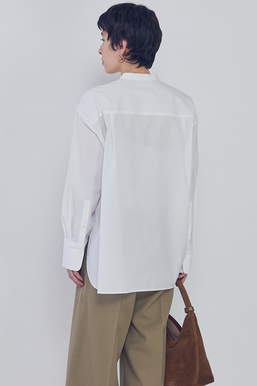 【プルミエ アロンディスモン/1er Arrondissement】のフリルブザムシャツ 人気、トレンドファッション・服の通販 founy(ファニー) 　ファッション　Fashion　レディースファッション　Fashion for Women　トップス・カットソー　Cut & Sew Tops　シャツ・ブラウス・オフィスカジュアル　Elegant Blouses & Button-Ups　2026年　2026　なめらか　Smooth, Silky Texture　カフス　Cuff Design　クラシカル　Classical, Vintage-Inspired　シンプル　Simple, Minimal　ストライプ　Stripe, Striped Pattern　スリーブ　Sleeve, Long Sleeve / Short Sleeve　タイプライター　Typewriter Fabric, Crisp Cotton　フリル　Frill, Ruffle　ロング　Long, Long-Length　エレガント 上品　Elegant　夏　Summer　春　Spring　S/S・春夏　SS, Spring/Summer, Warm Season　other-2|ID: prp329100004817004 ipo3291000000034989936