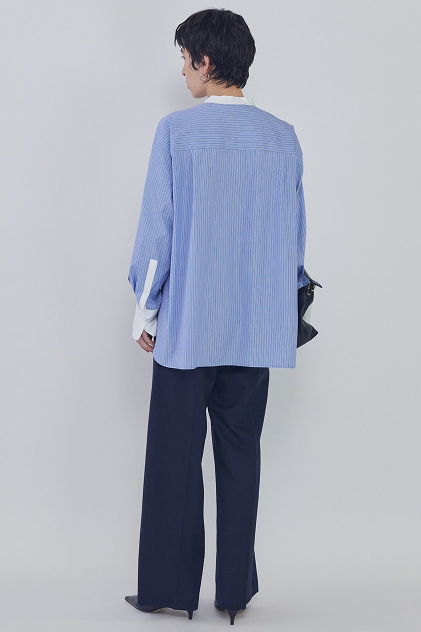 【プルミエ アロンディスモン/1er Arrondissement】のフリルブザムシャツ 人気、トレンドファッション・服の通販 founy(ファニー) ファッション Fashion レディースファッション Fashion for Women トップス・カットソー Cut & Sew Tops シャツ・ブラウス・オフィスカジュアル Elegant Blouses & Button-Ups 2026年 2026 なめらか Smooth, Silky Texture カフス Cuff Design クラシカル Classical, Vintage-Inspired シンプル Simple, Minimal ストライプ Stripe, Striped Pattern スリーブ Sleeve, Long Sleeve / Short Sleeve タイプライター Typewriter Fabric, Crisp Cotton フリル Frill, Ruffle ロング Long, Long-Length エレガント 上品 Elegant 夏 Summer 春 Spring S/S・春夏 SS, Spring/Summer, Warm Season other-5|ID: prp329100004817004 ipo3291000000035361055