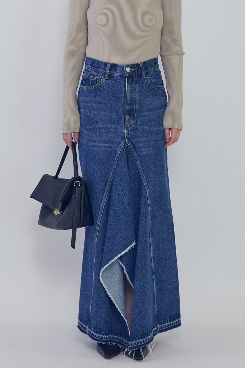 【プルミエ アロンディスモン/1er Arrondissement】のデニムスカート 人気、トレンドファッション・服の通販 founy(ファニー) 　ファッション　Fashion　レディースファッション　Fashion for Women　スカート　Skirts　デニムスカート・カジュアルスカート　Denim Skirts　ロングスカート　Long Skirts / Maxi & Midi Skirts　2026年　2026　デニム　Denim, Jeans Material　フレア　Flare, Flared　フロント　Front, Front Design　リメイク　Remake, Reconstructed　ロング　Long, Long-Length　ヴィンテージ　Vintage Style　夏　Summer　春　Spring　S/S・春夏　SS, Spring/Summer, Warm Season　other-2|ID: prp329100004817005 ipo3291000000035696708