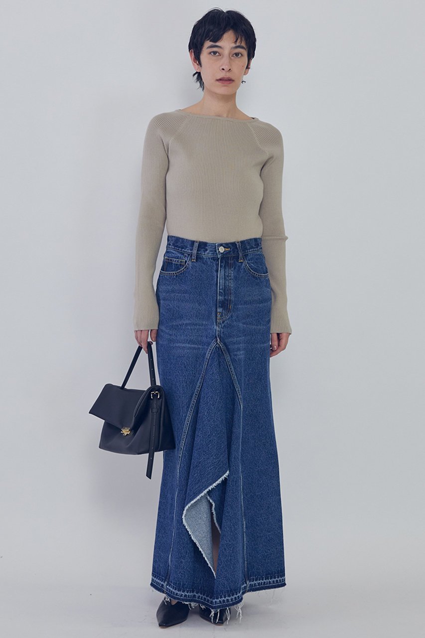 【プルミエ アロンディスモン/1er Arrondissement】のデニムスカート 人気、トレンドファッション・服の通販 founy(ファニー) 　ファッション　Fashion　レディースファッション　Fashion for Women　スカート　Skirts　デニムスカート・カジュアルスカート　Denim Skirts　ロングスカート　Long Skirts / Maxi & Midi Skirts　2026年　2026　デニム　Denim, Jeans Material　フレア　Flare, Flared　フロント　Front, Front Design　リメイク　Remake, Reconstructed　ロング　Long, Long-Length　ヴィンテージ　Vintage Style　夏　Summer　春　Spring　S/S・春夏　SS, Spring/Summer, Warm Season　other-4|ID: prp329100004817005 ipo3291000000035696711