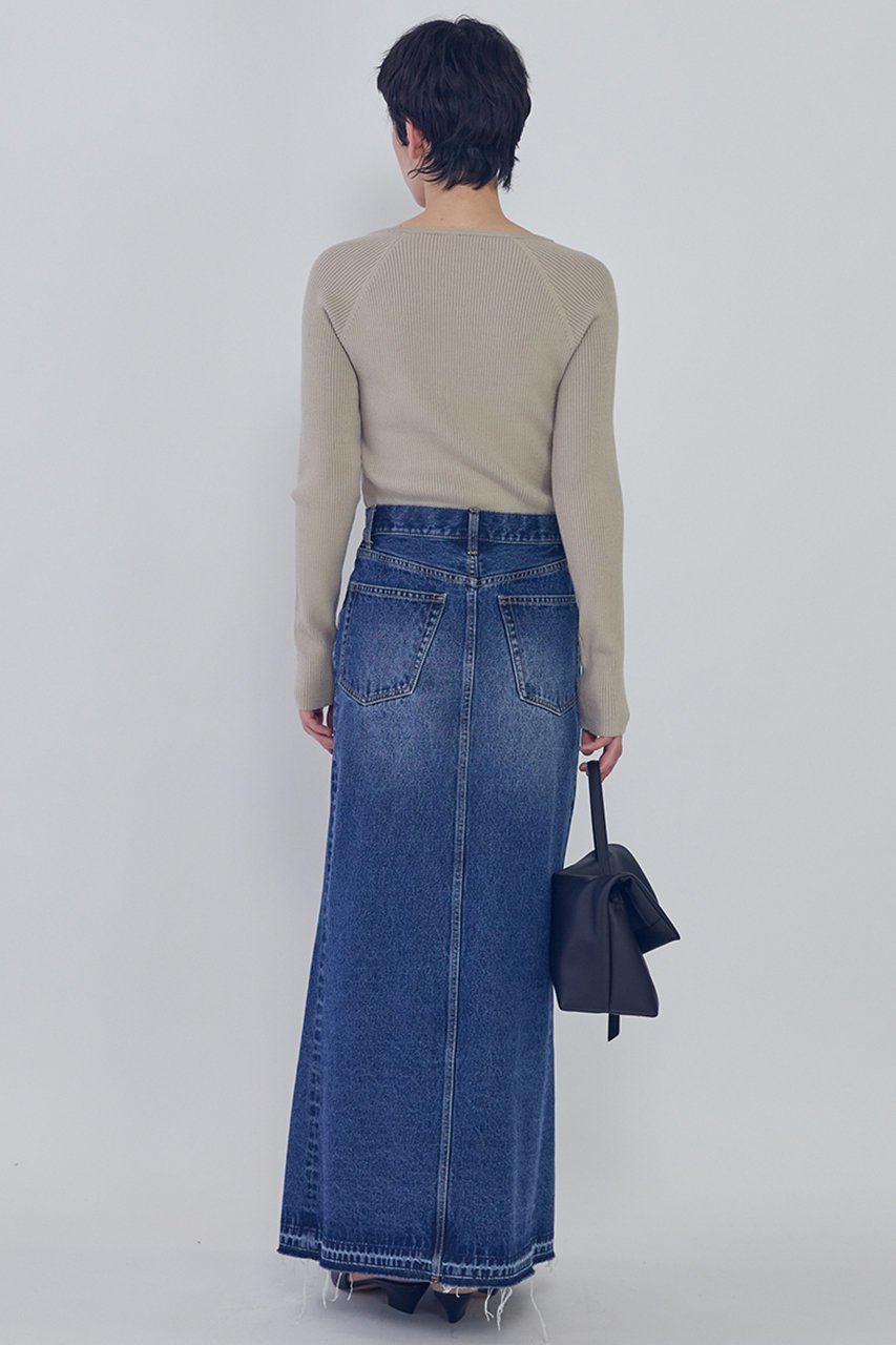 【プルミエ アロンディスモン/1er Arrondissement】のデニムスカート 人気、トレンドファッション・服の通販 founy(ファニー) 　ファッション　Fashion　レディースファッション　Fashion for Women　スカート　Skirts　デニムスカート・カジュアルスカート　Denim Skirts　ロングスカート　Long Skirts / Maxi & Midi Skirts　2026年　2026　デニム　Denim, Jeans Material　フレア　Flare, Flared　フロント　Front, Front Design　リメイク　Remake, Reconstructed　ロング　Long, Long-Length　ヴィンテージ　Vintage Style　夏　Summer　春　Spring　S/S・春夏　SS, Spring/Summer, Warm Season　other-7|ID: prp329100004817005 ipo3291000000035696714