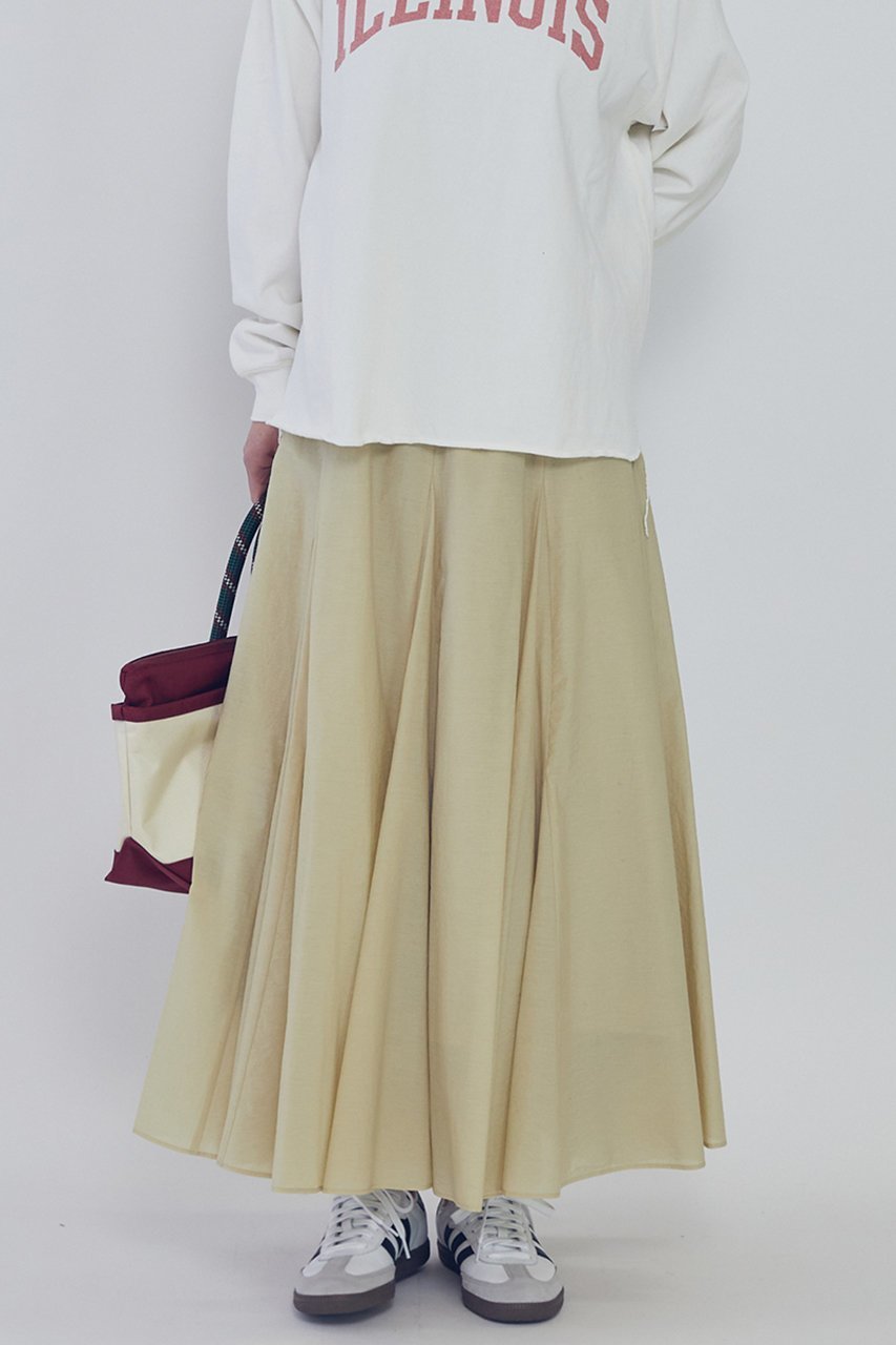 【プルミエ アロンディスモン/1er Arrondissement】のタフタボリュームスカート インテリア・キッズ・メンズ・レディースファッション・服の通販 founy(ファニー) 　ファッション　Fashion　レディースファッション　Fashion for Women　スカート　Skirts　ロングスカート　Long Skirts / Maxi & Midi Skirts　2026年　2026　タフタ　Taffeta, Structured Fabric　リラックス　Relax, Relaxed Fit　ロング　Long, Long-Length　夏　Summer　春　Spring　S/S・春夏　SS, Spring/Summer, Warm Season　ベージュ|ID: prp329100004817006 ipo3291000000034989950