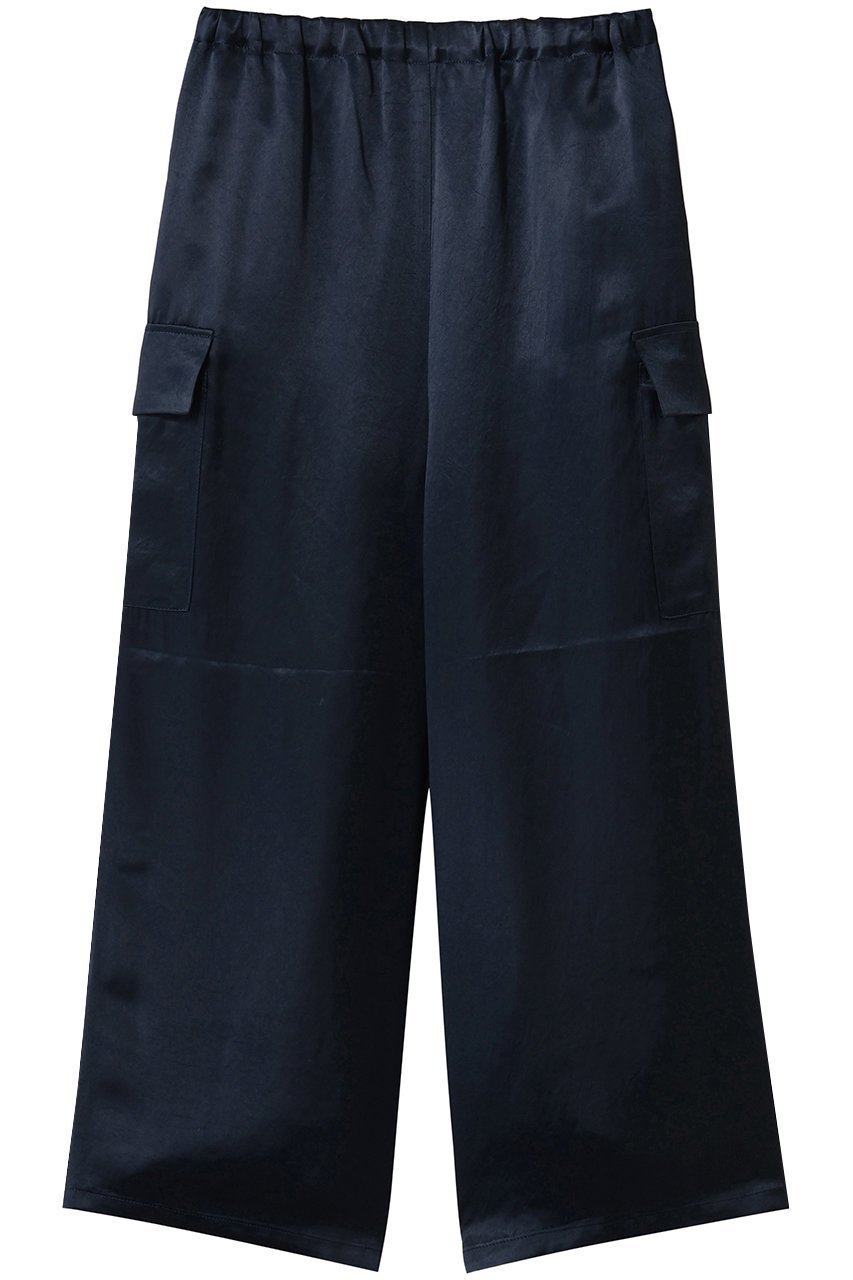 【ミズイロ インド/mizuiro ind】のsatin cargo PT パンツ インテリア・キッズ・メンズ・レディースファッション・服の通販 founy(ファニー) 　ファッション　Fashion　レディースファッション　Fashion for Women　パンツ　Pants & Trousers　カーゴパンツ　Cargo Pants, Utility Pants　サテン　Satin, Glossy Fabric　シューズ　Shoes, Footwear　フラット　Flat, Flat Shoes　リラックス　Relax, Relaxed Fit　ワイド　Wide, Wide Fit　エレガント 上品　Elegant　navy|ID: prp329100004817010 ipo3291000000035783562
