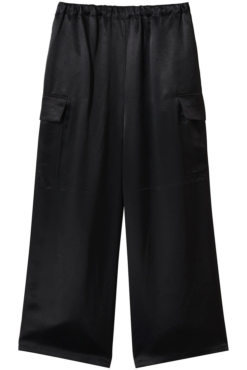 【ミズイロ インド/mizuiro ind】のsatin cargo PT パンツ インテリア・キッズ・メンズ・レディースファッション・服の通販 founy(ファニー) 　ファッション　Fashion　レディースファッション　Fashion for Women　パンツ　Pants & Trousers　カーゴパンツ　Cargo Pants, Utility Pants　サテン　Satin, Glossy Fabric　シューズ　Shoes, Footwear　フラット　Flat, Flat Shoes　リラックス　Relax, Relaxed Fit　ワイド　Wide, Wide Fit　エレガント 上品　Elegant　black|ID: prp329100004817010 ipo3291000000035783563