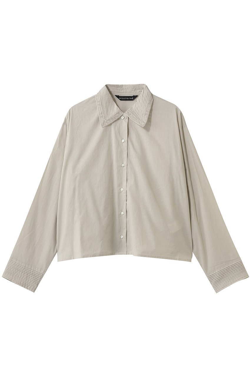 【ミズイロ インド/mizuiro ind】のpin tuck collar shirt シャツ インテリア・キッズ・メンズ・レディースファッション・服の通販 founy(ファニー) 　ファッション　Fashion　レディースファッション　Fashion for Women　トップス・カットソー　Cut & Sew Tops　シャツ・ブラウス・オフィスカジュアル　Elegant Blouses & Button-Ups　2026年　2026　おすすめ　Recommended / Our Picks　ショート　Short, Short Length　スリーブ　Sleeve, Long Sleeve / Short Sleeve　バランス　Balance, Style Balance　ベスト　Vest, Waistcoat　ボトム　Bottoms, Lower Wear　ロング　Long, Long-Length　夏　Summer　春　Spring　S/S・春夏　SS, Spring/Summer, Warm Season　beige|ID: prp329100004817013 ipo3291000000034990002