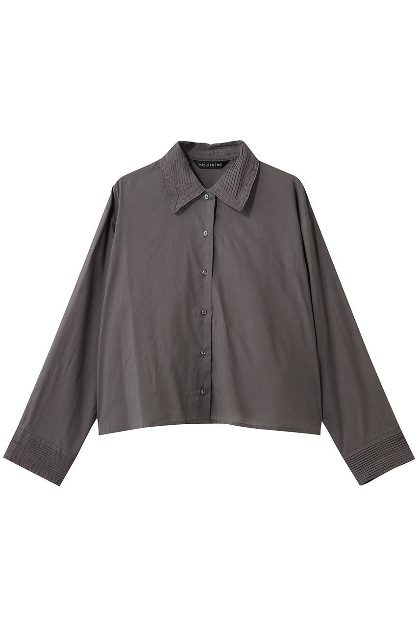 【ミズイロ インド/mizuiro ind】のpin tuck collar shirt シャツ インテリア・キッズ・メンズ・レディースファッション・服の通販 founy(ファニー) 　ファッション　Fashion　レディースファッション　Fashion for Women　トップス・カットソー　Cut & Sew Tops　シャツ・ブラウス・オフィスカジュアル　Elegant Blouses & Button-Ups　2026年　2026　おすすめ　Recommended / Our Picks　ショート　Short, Short Length　スリーブ　Sleeve, Long Sleeve / Short Sleeve　バランス　Balance, Style Balance　ベスト　Vest, Waistcoat　ボトム　Bottoms, Lower Wear　ロング　Long, Long-Length　夏　Summer　春　Spring　S/S・春夏　SS, Spring/Summer, Warm Season　c.gray|ID: prp329100004817013 ipo3291000000034990003