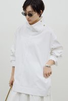 【ガリャルダガランテ/GALLARDAGALANTE】のハイネックコットンシャツ 人気、トレンドファッション・服の通販 founy(ファニー) ファッション Fashion レディースファッション Fashion for Women トップス・カットソー Cut & Sew Tops シャツ・ブラウス・オフィスカジュアル Elegant Blouses & Button-Ups 2026年 2026 おすすめ Recommended / Our Picks サイドジップ Side Zip, Side Zipper スリーブ Sleeve, Long Sleeve / Short Sleeve ダウン Down, Puffer デニム Denim, Jeans Material ハイネック High Neck, Mock Neck ロング Long, Long-Length ワイド Wide, Wide Fit 夏 Summer 春 Spring S/S・春夏 SS, Spring/Summer, Warm Season |ID:prp329100004817017