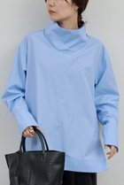 【ガリャルダガランテ/GALLARDAGALANTE】のハイネックコットンシャツ 人気、トレンドファッション・服の通販 founy(ファニー) ファッション Fashion レディースファッション Fashion for Women トップス・カットソー Cut & Sew Tops シャツ・ブラウス・オフィスカジュアル Elegant Blouses & Button-Ups 2026年 2026 おすすめ Recommended / Our Picks サイドジップ Side Zip, Side Zipper スリーブ Sleeve, Long Sleeve / Short Sleeve ダウン Down, Puffer デニム Denim, Jeans Material ハイネック High Neck, Mock Neck ロング Long, Long-Length ワイド Wide, Wide Fit 夏 Summer 春 Spring S/S・春夏 SS, Spring/Summer, Warm Season thumbnail サックスブルー|ID: prp329100004817017 ipo3291000000034990035