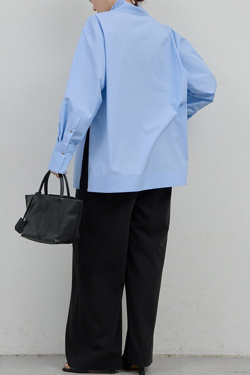 【ガリャルダガランテ/GALLARDAGALANTE】のハイネックコットンシャツ 人気、トレンドファッション・服の通販 founy(ファニー) 　ファッション　Fashion　レディースファッション　Fashion for Women　トップス・カットソー　Cut & Sew Tops　シャツ・ブラウス・オフィスカジュアル　Elegant Blouses & Button-Ups　2026年　2026　おすすめ　Recommended / Our Picks　サイドジップ　Side Zip, Side Zipper　スリーブ　Sleeve, Long Sleeve / Short Sleeve　ダウン　Down, Puffer　デニム　Denim, Jeans Material　ハイネック　High Neck, Mock Neck　ロング　Long, Long-Length　ワイド　Wide, Wide Fit　夏　Summer　春　Spring　S/S・春夏　SS, Spring/Summer, Warm Season　other-5|ID: prp329100004817017 ipo3291000000034990039