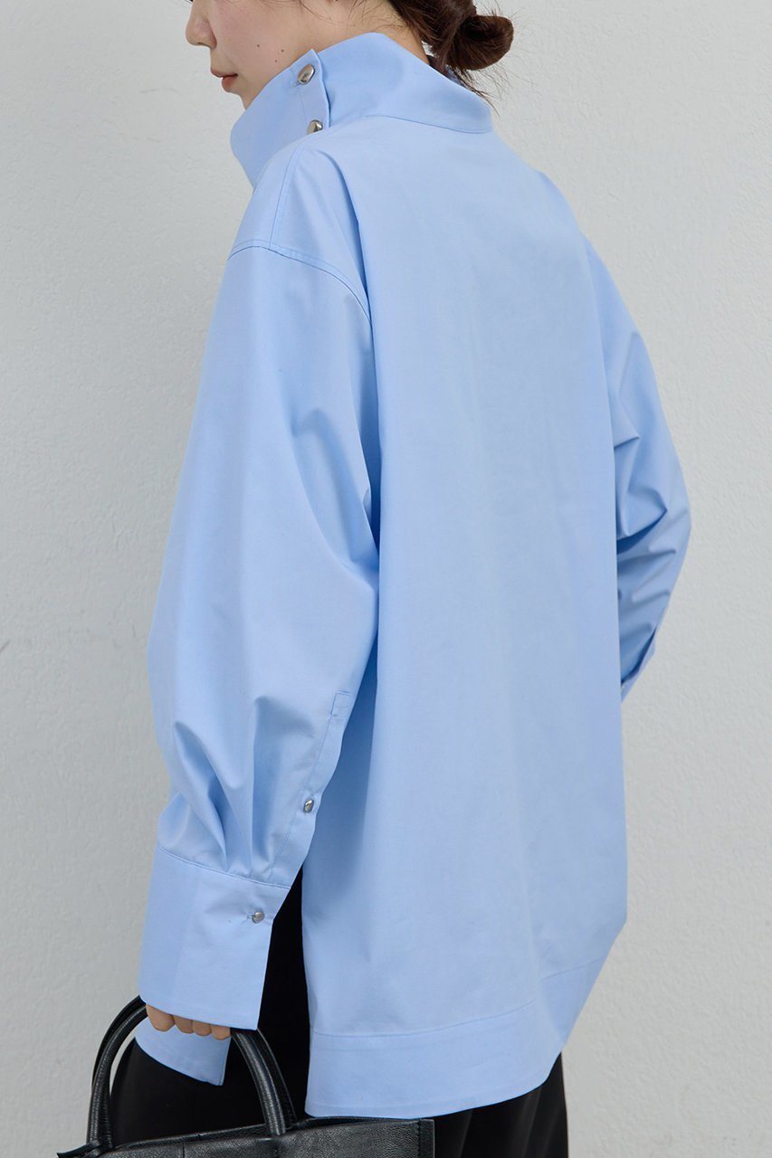 【ガリャルダガランテ/GALLARDAGALANTE】のハイネックコットンシャツ 人気、トレンドファッション・服の通販 founy(ファニー) 　ファッション　Fashion　レディースファッション　Fashion for Women　トップス・カットソー　Cut & Sew Tops　シャツ・ブラウス・オフィスカジュアル　Elegant Blouses & Button-Ups　2026年　2026　おすすめ　Recommended / Our Picks　サイドジップ　Side Zip, Side Zipper　スリーブ　Sleeve, Long Sleeve / Short Sleeve　ダウン　Down, Puffer　デニム　Denim, Jeans Material　ハイネック　High Neck, Mock Neck　ロング　Long, Long-Length　ワイド　Wide, Wide Fit　夏　Summer　春　Spring　S/S・春夏　SS, Spring/Summer, Warm Season　other-8|ID: prp329100004817017 ipo3291000000034990042