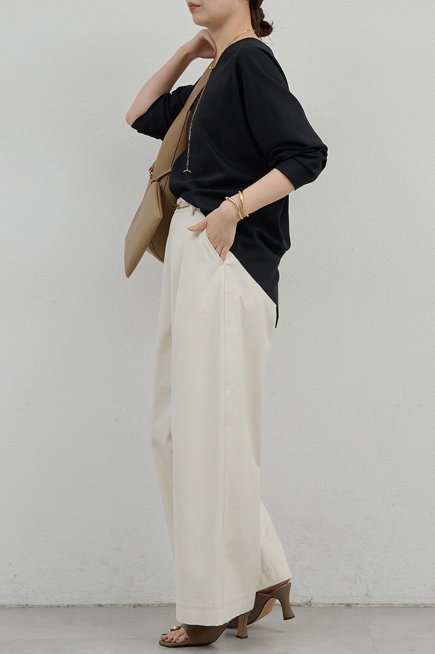 【ガリャルダガランテ/GALLARDAGALANTE】のVネックプルオーバー 人気、トレンドファッション・服の通販 founy(ファニー) ファッション Fashion レディースファッション Fashion for Women トップス・カットソー Cut & Sew Tops シャツ・ブラウス・オフィスカジュアル Elegant Blouses & Button-Ups ロングTシャツ・Tシャツ Longline T-Shirts & Tees カジュアルプルオーバー・ニットトップス Pullovers & Knit Tops / Casual Pullovers カットソー・ベーシックTシャツ Cut-and-Sewn Tops / Stretch Tees & Basics Vネックトップス V-Neck Tops / V-Cut Neckline Shirts 2026年 2026 スリット Slit, Slit Detail スリーブ Sleeve, Long Sleeve / Short Sleeve ロング Long, Long-Length 夏 Summer 春 Spring S/S・春夏 SS, Spring/Summer, Warm Season 楽ちん Easy Fit, Comfortable other-3|ID: prp329100004817018 ipo3291000000034990047