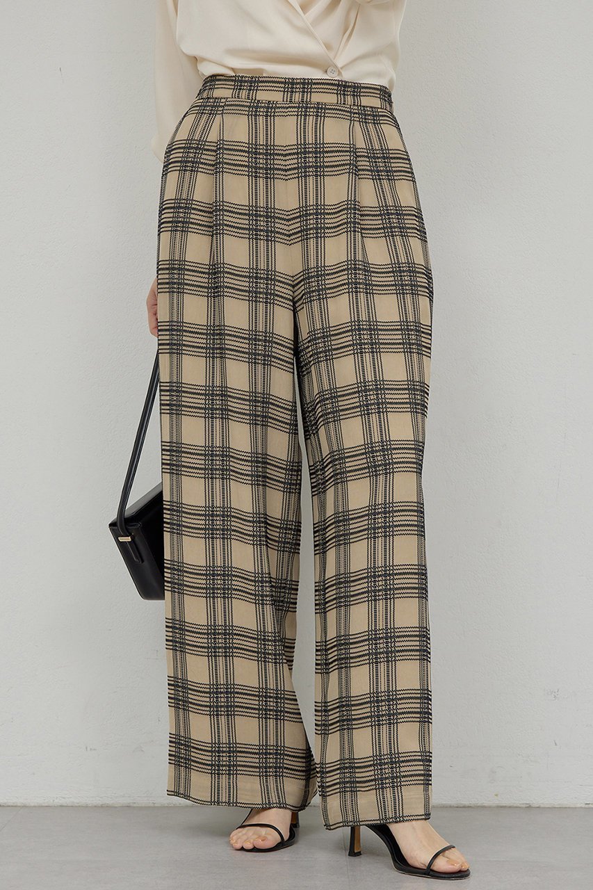 【ガリャルダガランテ/GALLARDAGALANTE】のステッチチェックパンツ 人気、トレンドファッション・服の通販 founy(ファニー) 　ファッション　Fashion　レディースファッション　Fashion for Women　パンツ　Pants & Trousers　2026年　2026　チェック　Check, Plaid, Tartan　モダン　Modern, Contemporary　ワイド　Wide, Wide Fit　夏　Summer　春　Spring　S/S・春夏　SS, Spring/Summer, Warm Season　other-5|ID: prp329100004817019 ipo3291000000034990058