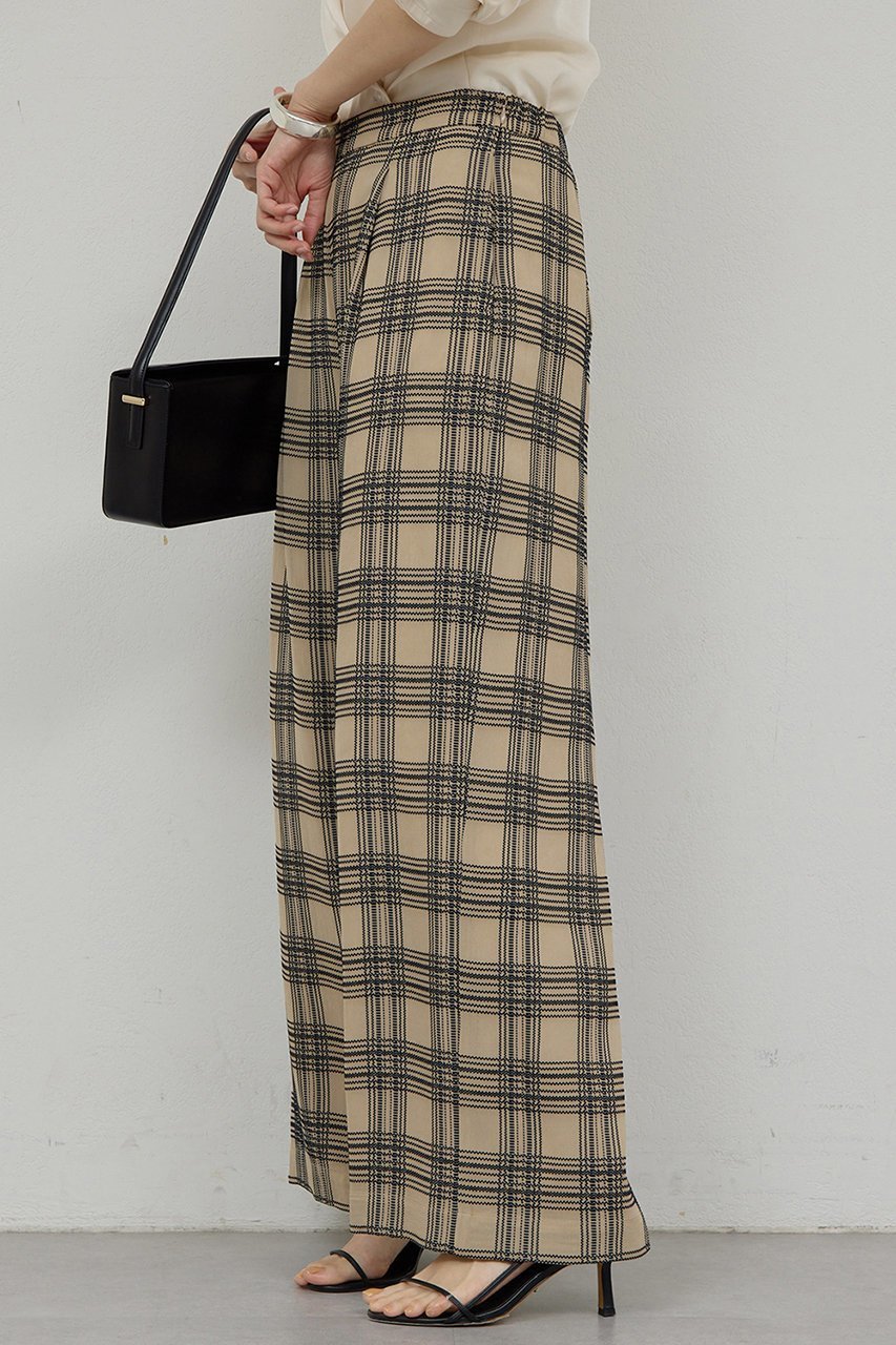 【ガリャルダガランテ/GALLARDAGALANTE】のステッチチェックパンツ 人気、トレンドファッション・服の通販 founy(ファニー) 　ファッション　Fashion　レディースファッション　Fashion for Women　パンツ　Pants & Trousers　2026年　2026　チェック　Check, Plaid, Tartan　モダン　Modern, Contemporary　ワイド　Wide, Wide Fit　夏　Summer　春　Spring　S/S・春夏　SS, Spring/Summer, Warm Season　other-7|ID: prp329100004817019 ipo3291000000034990060