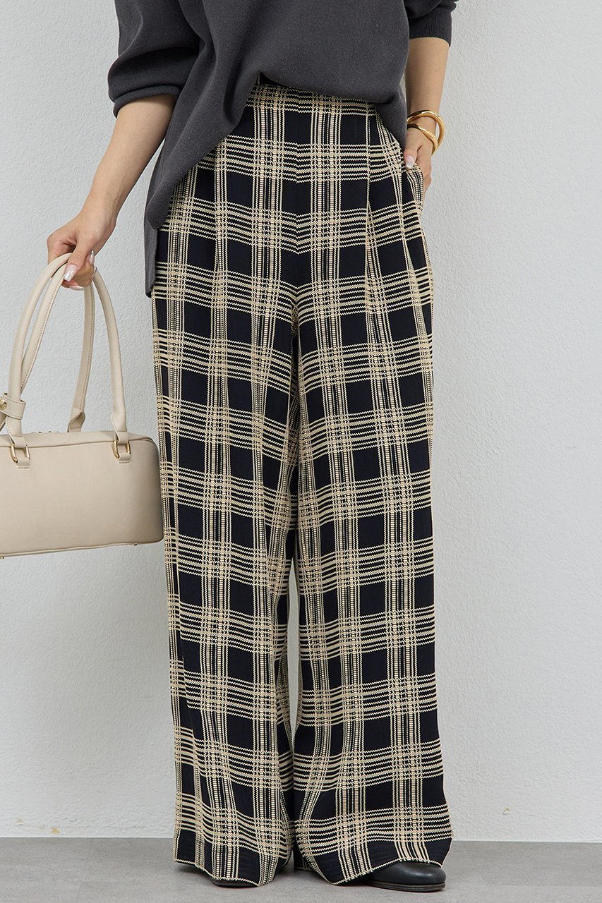 【ガリャルダガランテ/GALLARDAGALANTE】のステッチチェックパンツ 人気、トレンドファッション・服の通販 founy(ファニー) 　ファッション　Fashion　レディースファッション　Fashion for Women　パンツ　Pants & Trousers　2026年　2026　チェック　Check, Plaid, Tartan　モダン　Modern, Contemporary　ワイド　Wide, Wide Fit　夏　Summer　春　Spring　S/S・春夏　SS, Spring/Summer, Warm Season　 other-1|ID: prp329100004817019 ipo3291000000035589114