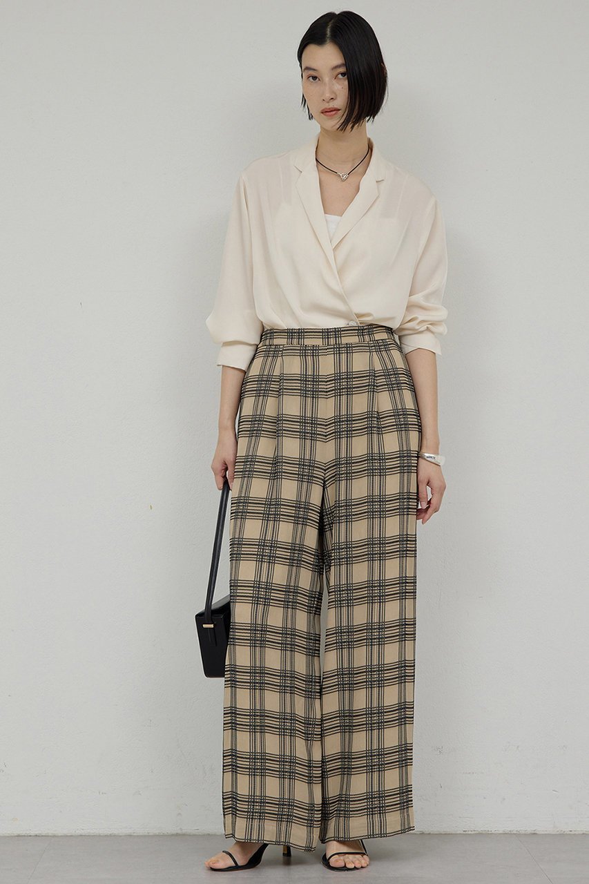 【ガリャルダガランテ/GALLARDAGALANTE】のステッチチェックパンツ 人気、トレンドファッション・服の通販 founy(ファニー) 　ファッション　Fashion　レディースファッション　Fashion for Women　パンツ　Pants & Trousers　2026年　2026　チェック　Check, Plaid, Tartan　モダン　Modern, Contemporary　ワイド　Wide, Wide Fit　夏　Summer　春　Spring　S/S・春夏　SS, Spring/Summer, Warm Season　other-2|ID: prp329100004817019 ipo3291000000035589120