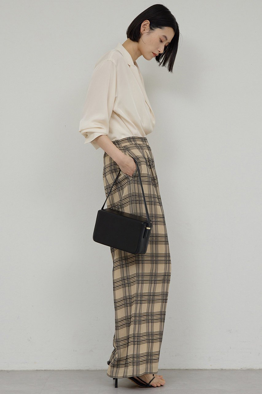 【ガリャルダガランテ/GALLARDAGALANTE】のステッチチェックパンツ 人気、トレンドファッション・服の通販 founy(ファニー) 　ファッション　Fashion　レディースファッション　Fashion for Women　パンツ　Pants & Trousers　2026年　2026　チェック　Check, Plaid, Tartan　モダン　Modern, Contemporary　ワイド　Wide, Wide Fit　夏　Summer　春　Spring　S/S・春夏　SS, Spring/Summer, Warm Season　other-3|ID: prp329100004817019 ipo3291000000035589122