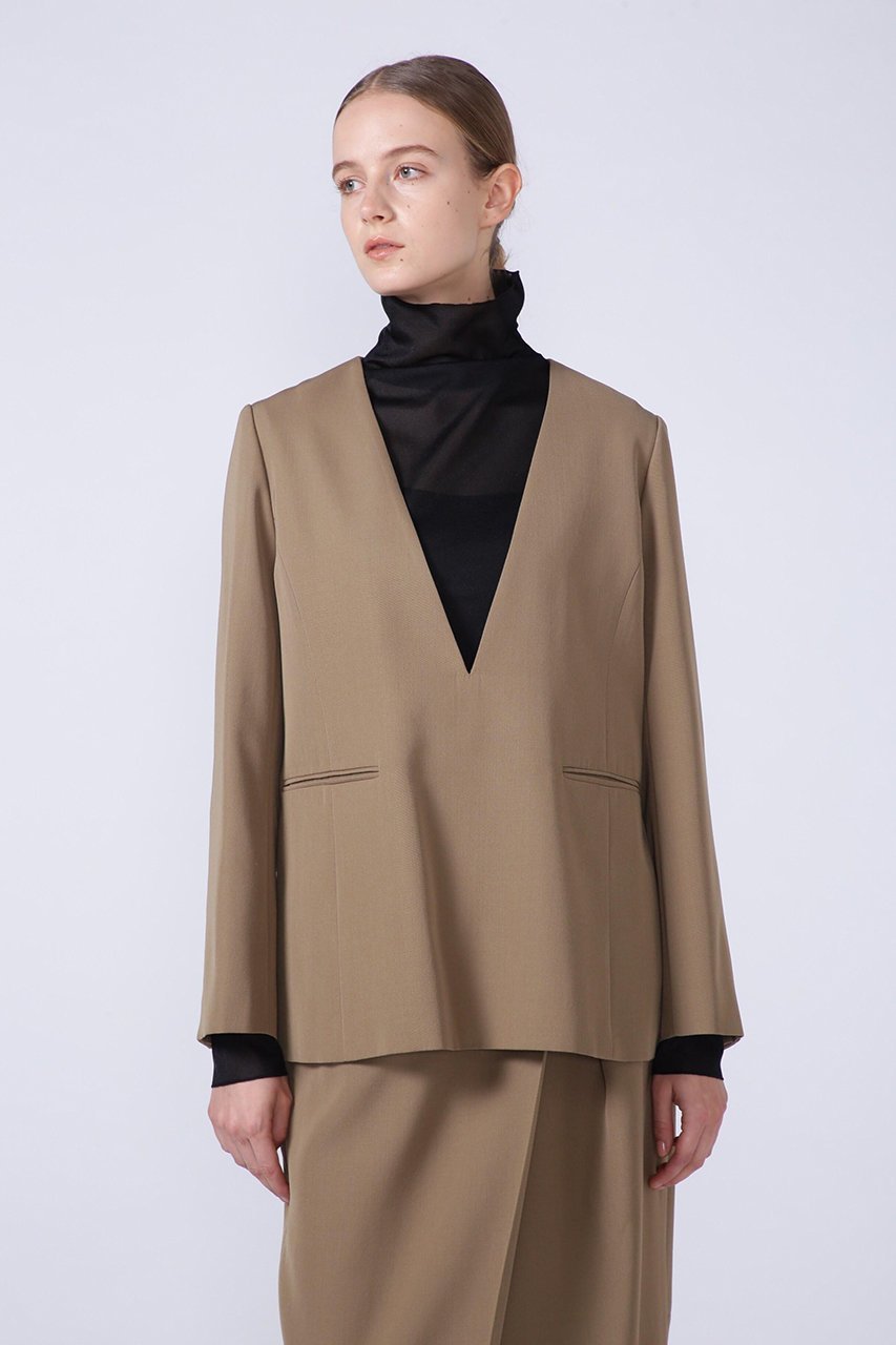 【アドーア/ADORE】のクリアツイルブラウス インテリア・キッズ・メンズ・レディースファッション・服の通販 founy(ファニー) 　ファッション　Fashion　レディースファッション　Fashion for Women　トップス・カットソー　Cut & Sew Tops　シャツ・ブラウス・オフィスカジュアル　Elegant Blouses & Button-Ups　おすすめ　Recommended / Our Picks　インナー　Innerwear　ジャケット　Jacket, Outerwear　スリーブ　Sleeve, Long Sleeve / Short Sleeve　セットアップ　Set-Up, Coordinated Outfit　マニッシュ　Mannish, Boyish　ロング　Long, Long-Length　再入荷　Restock / Back in Stock　カーキ|ID: prp329100004817026 ipo3291000000034990618