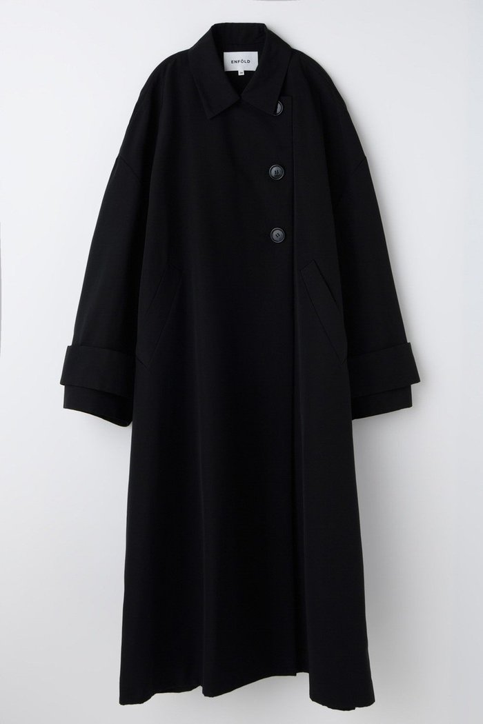 【エンフォルド/ENFOLD】の【1/2 12:00販売開始】SOUTIEN-COLLAR FLARE COAT インテリア・キッズ・メンズ・レディースファッション・服の通販 founy(ファニー) https://founy.com/ ファッション Fashion レディースファッション Fashion for Women アウター Coat / Outerwear Collection コート・ロングコート・ピーコート Long Coats, Peacoats & More グログラン Grosgrain, Grosgrain Ribbon フレア Flare, Flared ロング Long, Long-Length 新作・新入荷 New Arrivals / New In |ID: prp329100004817037 ipo3291000000034991006