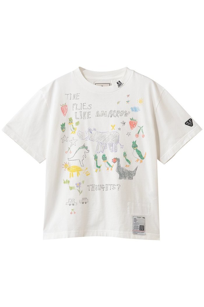 【メゾン ミハラヤスヒロ/Maison MIHARA YASUHIRO】の【Maison MIHARA YASUHIRO】KIDS DOODLE Tシャツ インテリア・キッズ・メンズ・レディースファッション・服の通販 founy(ファニー) https://founy.com/ ファッション Fashion レディースファッション Fashion for Women トップス・カットソー Cut & Sew Tops シャツ・ブラウス・オフィスカジュアル Elegant Blouses & Button-Ups ロングTシャツ・Tシャツ Longline T-Shirts & Tees カットソー・ベーシックTシャツ Cut-and-Sewn Tops / Stretch Tees & Basics 2026年 2026 インナー Innerwear ショート Short, Short Length スリーブ Sleeve, Long Sleeve / Short Sleeve ダメージ Distressed, Destroyed 夏 Summer 春 Spring S/S・春夏 SS, Spring/Summer, Warm Season |ID: prp329100004817988 ipo3291000000035773838