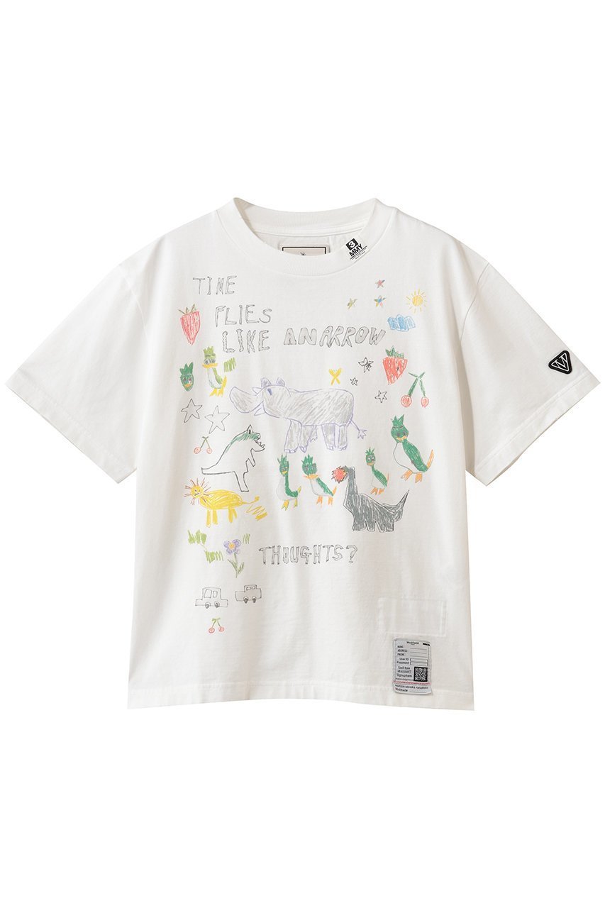 【メゾン ミハラヤスヒロ/Maison MIHARA YASUHIRO】の【Maison MIHARA YASUHIRO】KIDS DOODLE Tシャツ 人気、トレンドファッション・服の通販 founy(ファニー) 　ファッション　Fashion　レディースファッション　Fashion for Women　トップス・カットソー　Cut & Sew Tops　シャツ・ブラウス・オフィスカジュアル　Elegant Blouses & Button-Ups　ロングTシャツ・Tシャツ　Longline T-Shirts & Tees　カットソー・ベーシックTシャツ　Cut-and-Sewn Tops / Stretch Tees & Basics　2026年　2026　インナー　Innerwear　ショート　Short, Short Length　スリーブ　Sleeve, Long Sleeve / Short Sleeve　ダメージ　Distressed, Destroyed　夏　Summer　春　Spring　S/S・春夏　SS, Spring/Summer, Warm Season　 other-1|ID: prp329100004817988 ipo3291000000035773838