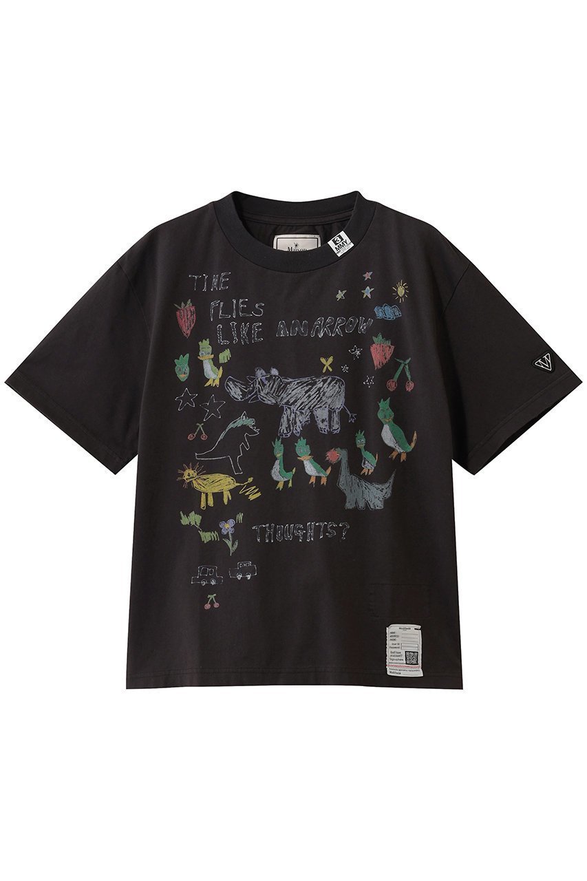 【メゾン ミハラヤスヒロ/Maison MIHARA YASUHIRO】の【Maison MIHARA YASUHIRO】KIDS DOODLE Tシャツ インテリア・キッズ・メンズ・レディースファッション・服の通販 founy(ファニー) 　ファッション　Fashion　レディースファッション　Fashion for Women　トップス・カットソー　Cut & Sew Tops　シャツ・ブラウス・オフィスカジュアル　Elegant Blouses & Button-Ups　ロングTシャツ・Tシャツ　Longline T-Shirts & Tees　カットソー・ベーシックTシャツ　Cut-and-Sewn Tops / Stretch Tees & Basics　2026年　2026　インナー　Innerwear　ショート　Short, Short Length　スリーブ　Sleeve, Long Sleeve / Short Sleeve　ダメージ　Distressed, Destroyed　夏　Summer　春　Spring　S/S・春夏　SS, Spring/Summer, Warm Season　ブラック|ID: prp329100004817988 ipo3291000000035773840