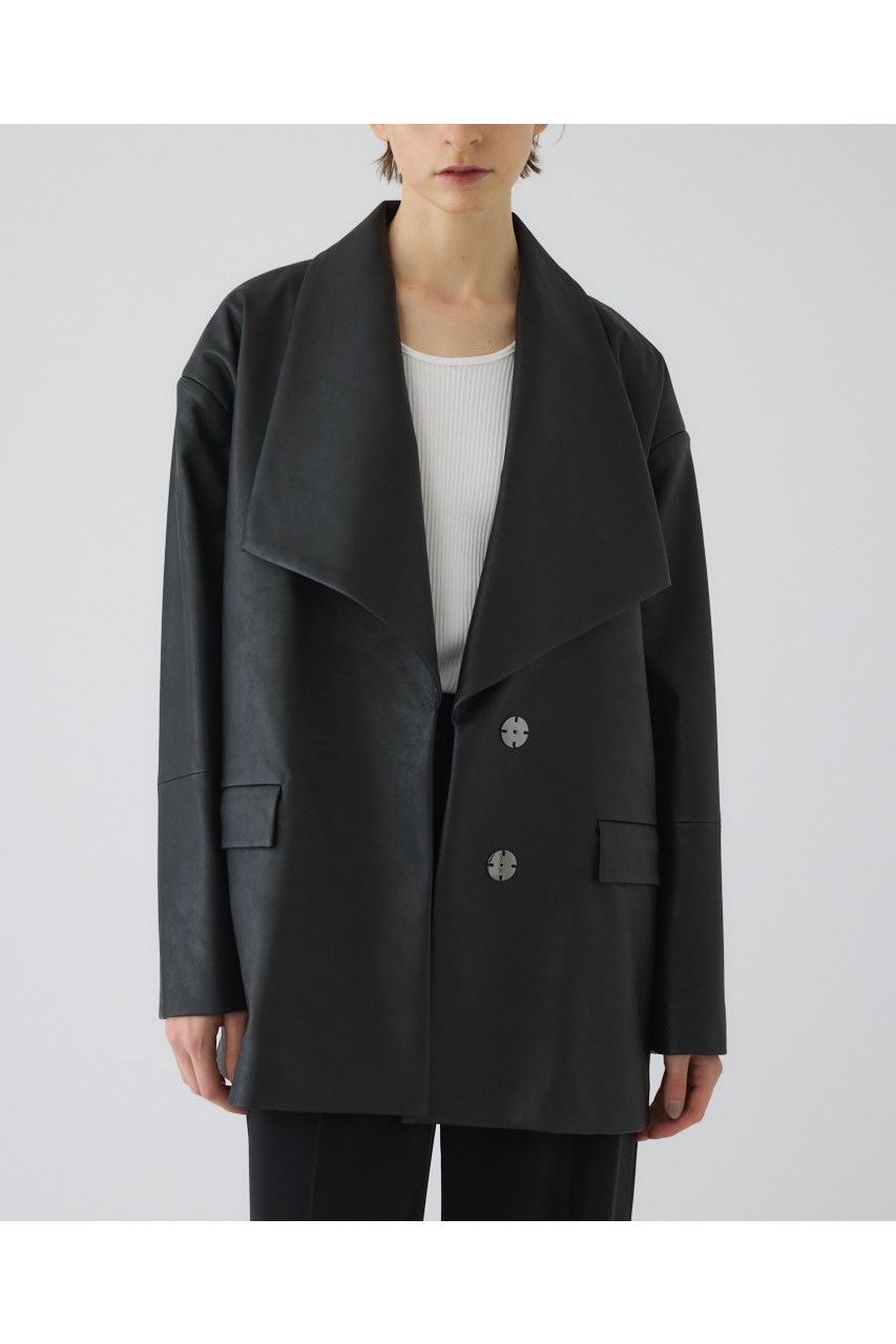 【リムアーク/RIM.ARK】のClassical leather like JK/ジャケット インテリア・キッズ・メンズ・レディースファッション・服の通販 founy(ファニー) 　ファッション　Fashion　レディースファッション　Fashion for Women　アウター　Coat / Outerwear Collection　レディースジャケット・軽アウター　Jackets　2026年　2026　ショール　Shawl, Wrap　ジャケット　Jacket, Outerwear　ドレス　Dress, One-Piece　フェイクレザー　Faux Leather, PU Leather　フェミニン　Feminine, Girly　マニッシュ　Mannish, Boyish　リラックス　Relax, Relaxed Fit　夏　Summer　春　Spring　S/S・春夏　SS, Spring/Summer, Warm Season　ブラック|ID: prp329100004818000 ipo3291000000035002366