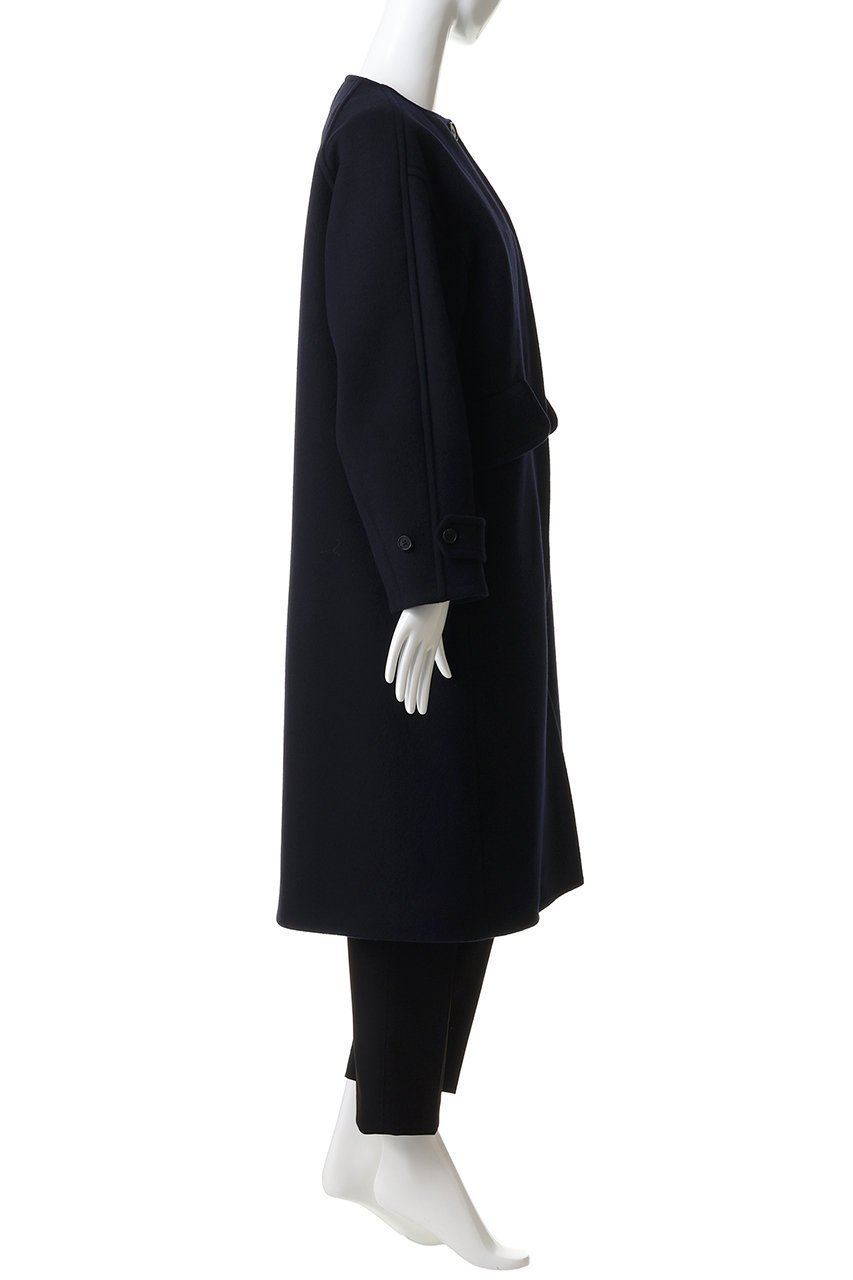 【アルアバイル/allureville】のWビーバーノーカラーコクーンコート 人気、トレンドファッション・服の通販 founy(ファニー) 　ファッション　Fashion　レディースファッション　Fashion for Women　アウター　Coat / Outerwear Collection　コート・ロングコート・ピーコート　Long Coats, Peacoats & More　シンプル　Simple, Minimal　ストール　Stole, Wrap　ダブル　Double, Double-Breasted　トレンド　Trend, Trending Now　ハイネック　High Neck, Mock Neck　フラップ　Flap, Flap Pocket　ベーシック　Basic, Essential　ポケット　Pocket, Pocket Detail　ロング　Long, Long-Length　エレガント 上品　Elegant　新作・新入荷　New Arrivals / New In　other-3|ID: prp329100004818003 ipo3291000000035002435