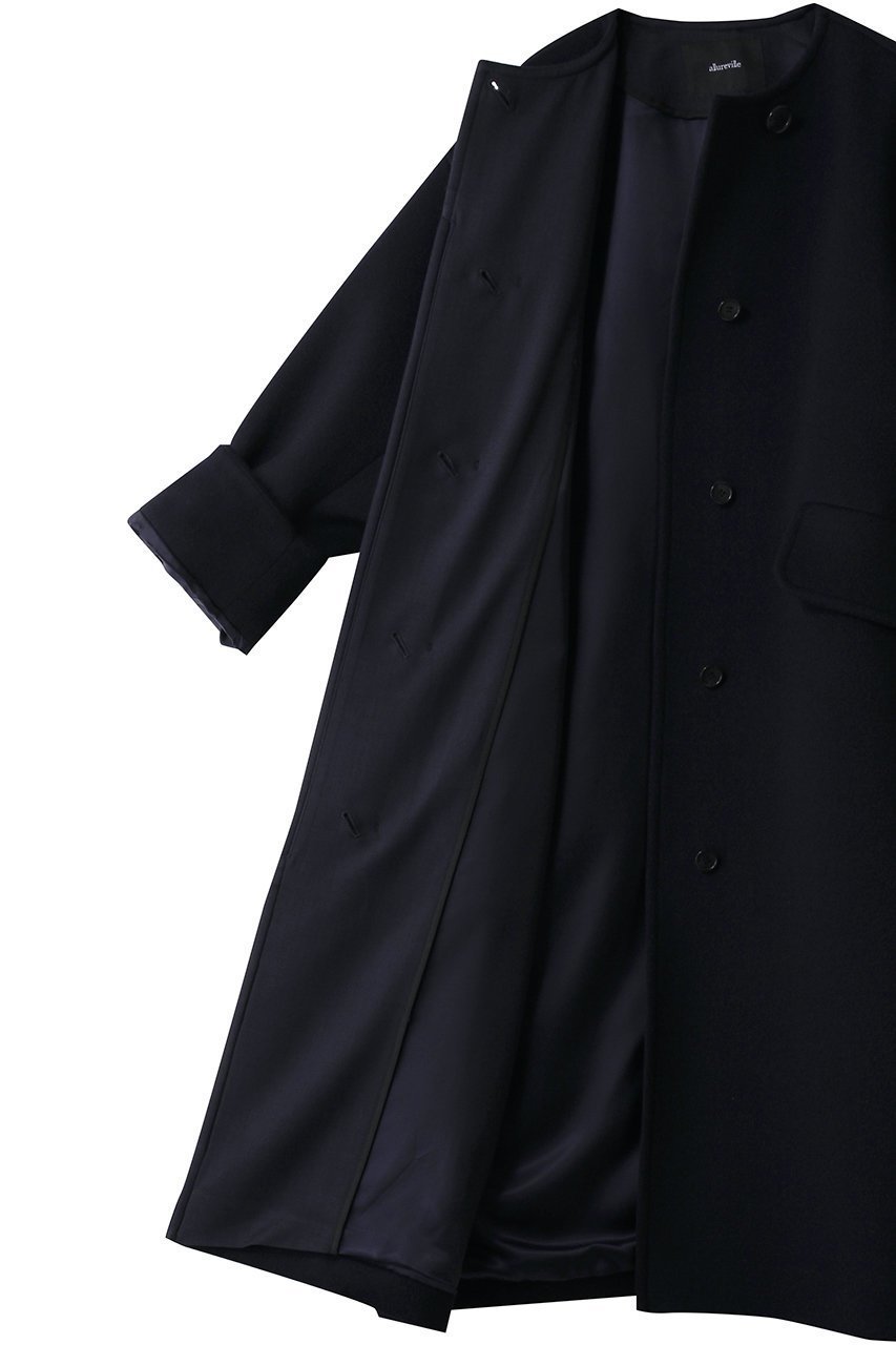 【アルアバイル/allureville】のWビーバーノーカラーコクーンコート 人気、トレンドファッション・服の通販 founy(ファニー) 　ファッション　Fashion　レディースファッション　Fashion for Women　アウター　Coat / Outerwear Collection　コート・ロングコート・ピーコート　Long Coats, Peacoats & More　シンプル　Simple, Minimal　ストール　Stole, Wrap　ダブル　Double, Double-Breasted　トレンド　Trend, Trending Now　ハイネック　High Neck, Mock Neck　フラップ　Flap, Flap Pocket　ベーシック　Basic, Essential　ポケット　Pocket, Pocket Detail　ロング　Long, Long-Length　エレガント 上品　Elegant　新作・新入荷　New Arrivals / New In　other-6|ID: prp329100004818003 ipo3291000000035002441