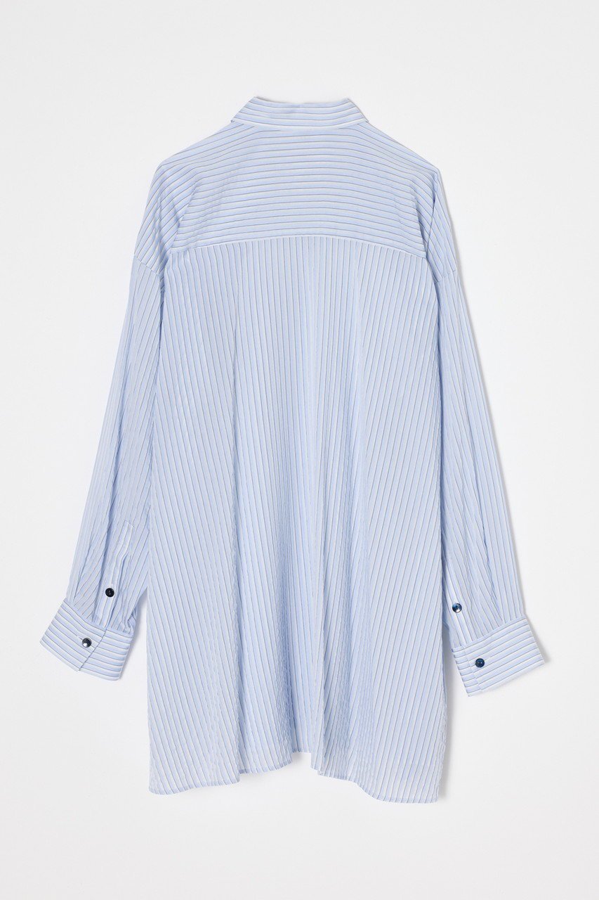 【ナゴンスタンス/nagonstans】の【1/2 12:00販売開始】over flare shirt 人気、トレンドファッション・服の通販 founy(ファニー) 　ファッション　Fashion　レディースファッション　Fashion for Women　トップス・カットソー　Cut & Sew Tops　シャツ・ブラウス・オフィスカジュアル　Elegant Blouses & Button-Ups　アシンメトリー　Asymmetrical Style　ストライプ　Stripe, Striped Pattern　スリーブ　Sleeve, Long Sleeve / Short Sleeve　フォルム　Silhouette, Form　フレア　Flare, Flared　ロング　Long, Long-Length　新作・新入荷　New Arrivals / New In　other-4|ID: prp329100004818006 ipo3291000000035002465