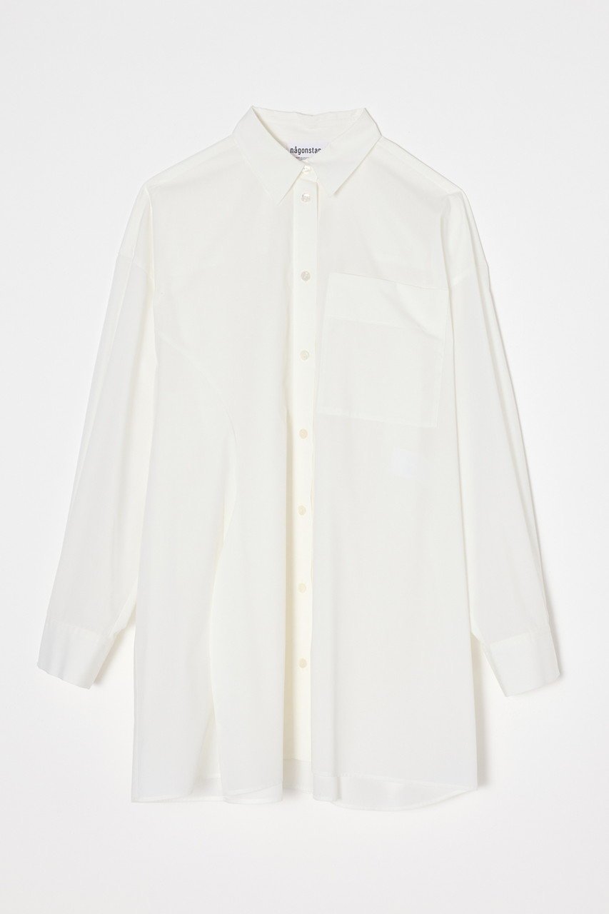 【ナゴンスタンス/nagonstans】の【1/2 12:00販売開始】over flare shirt 人気、トレンドファッション・服の通販 founy(ファニー) 　ファッション　Fashion　レディースファッション　Fashion for Women　トップス・カットソー　Cut & Sew Tops　シャツ・ブラウス・オフィスカジュアル　Elegant Blouses & Button-Ups　アシンメトリー　Asymmetrical Style　スリーブ　Sleeve, Long Sleeve / Short Sleeve　フォルム　Silhouette, Form　フレア　Flare, Flared　ブロード　Broadcloth, Fine Cotton　ロング　Long, Long-Length　新作・新入荷　New Arrivals / New In　other-3|ID: prp329100004818007 ipo3291000000035002469