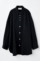 【ナゴンスタンス/nagonstans】のloose center crease shirt Black|ID:prp329100004818009