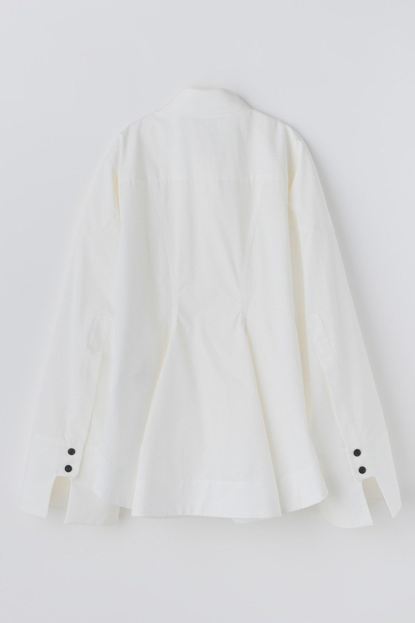 【エンフォルド/ENFOLD】の【1/2 12:00販売開始】LUFFA FORM SHIRT 人気、トレンドファッション・服の通販 founy(ファニー) 　ファッション　Fashion　レディースファッション　Fashion for Women　トップス・カットソー　Cut & Sew Tops　シャツ・ブラウス・オフィスカジュアル　Elegant Blouses & Button-Ups　コンパクト　Compact, Small Size　シェイプ　Shape, Slim Fit　スリーブ　Sleeve, Long Sleeve / Short Sleeve　バランス　Balance, Style Balance　バルーン　Balloon, Balloon Silhouette　フレア　Flare, Flared　ベスト　Vest, Waistcoat　ロング　Long, Long-Length　新作・新入荷　New Arrivals / New In　other-2|ID: prp329100004818012 ipo3291000000035002508