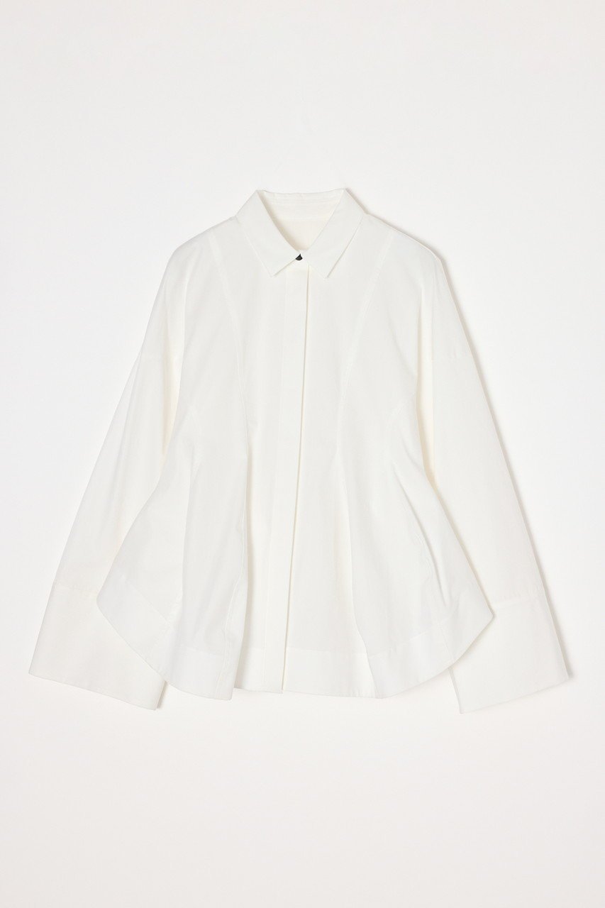 【エンフォルド/ENFOLD】の【1/2 12:00販売開始】LUFFA FORM SHIRT 人気、トレンドファッション・服の通販 founy(ファニー) 　ファッション　Fashion　レディースファッション　Fashion for Women　トップス・カットソー　Cut & Sew Tops　シャツ・ブラウス・オフィスカジュアル　Elegant Blouses & Button-Ups　コンパクト　Compact, Small Size　シェイプ　Shape, Slim Fit　スリーブ　Sleeve, Long Sleeve / Short Sleeve　バランス　Balance, Style Balance　バルーン　Balloon, Balloon Silhouette　フレア　Flare, Flared　ベスト　Vest, Waistcoat　ロング　Long, Long-Length　新作・新入荷　New Arrivals / New In　other-3|ID: prp329100004818012 ipo3291000000035002509