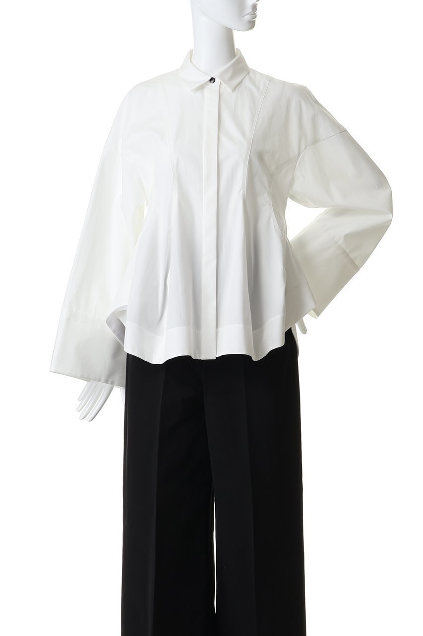 【エンフォルド/ENFOLD】のLUFFA FORM SHIRT 人気、トレンドファッション・服の通販 founy(ファニー) 　ファッション　Fashion　レディースファッション　Fashion for Women　トップス・カットソー　Cut & Sew Tops　シャツ・ブラウス・オフィスカジュアル　Elegant Blouses & Button-Ups　2026年　2026　コンパクト　Compact, Small Size　シェイプ　Shape, Slim Fit　スリーブ　Sleeve, Long Sleeve / Short Sleeve　バランス　Balance, Style Balance　バルーン　Balloon, Balloon Silhouette　フレア　Flare, Flared　ベスト　Vest, Waistcoat　ロング　Long, Long-Length　夏　Summer　春　Spring　S/S・春夏　SS, Spring/Summer, Warm Season　other-2|ID: prp329100004818012 ipo3291000000035773993