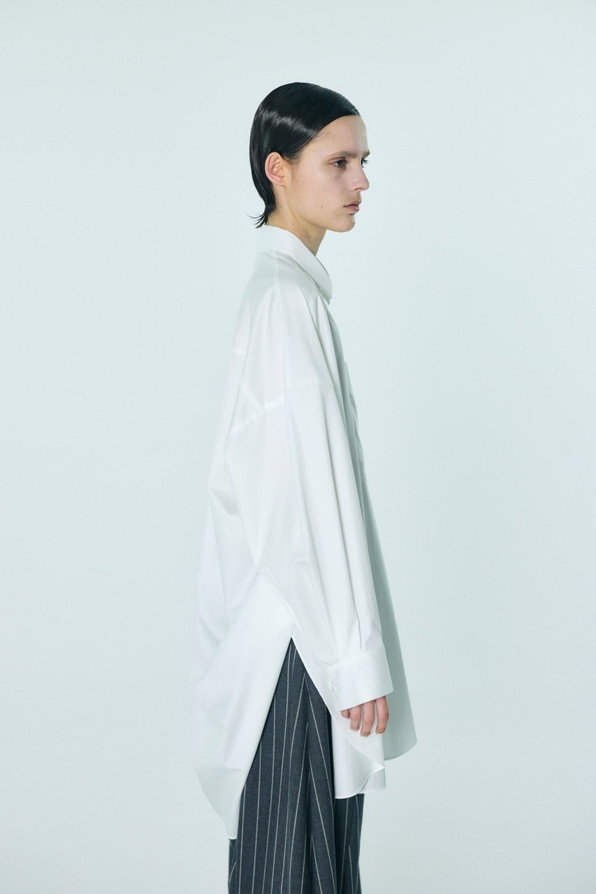 【エンフォルド/ENFOLD】の【1/2 12:00販売開始】SLIT SHIRT 人気、トレンドファッション・服の通販 founy(ファニー) 　ファッション　Fashion　レディースファッション　Fashion for Women　トップス・カットソー　Cut & Sew Tops　シャツ・ブラウス・オフィスカジュアル　Elegant Blouses & Button-Ups　ロングTシャツ・Tシャツ　Longline T-Shirts & Tees　サテン　Satin, Glossy Fabric　スリーブ　Sleeve, Long Sleeve / Short Sleeve　チュニック　Tunic, Long Top　ドレープ　Drape, Draping Fabric　バランス　Balance, Style Balance　パターン　Pattern, Design Print　ベスト　Vest, Waistcoat　ベーシック　Basic, Essential　ロング　Long, Long-Length　エレガント 上品　Elegant　新作・新入荷　New Arrivals / New In　other-4|ID: prp329100004818018 ipo3291000000035002547