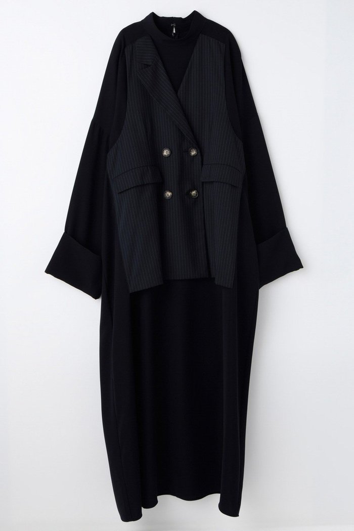 【エンフォルド/ENFOLD】の【1/2 12:00販売開始】VEST LAYERED LIKE DRESS インテリア・キッズ・メンズ・レディースファッション・服の通販 founy(ファニー) https://founy.com/ ファッション Fashion レディースファッション Fashion for Women アウター Coat / Outerwear Collection ワンピース Dresses フォーマル・パーティードレス・結婚式用ドレス Elegant & Casual Dresses チュニック Tunic Tops & Dresses チュニック Tunic, Long Top ドッキング Docking, Mixed Material ドレス Dress, One-Piece ベスト Vest, Waistcoat リラックス Relax, Relaxed Fit ロング Long, Long-Length 新作・新入荷 New Arrivals / New In |ID: prp329100004818024 ipo3291000000035002582