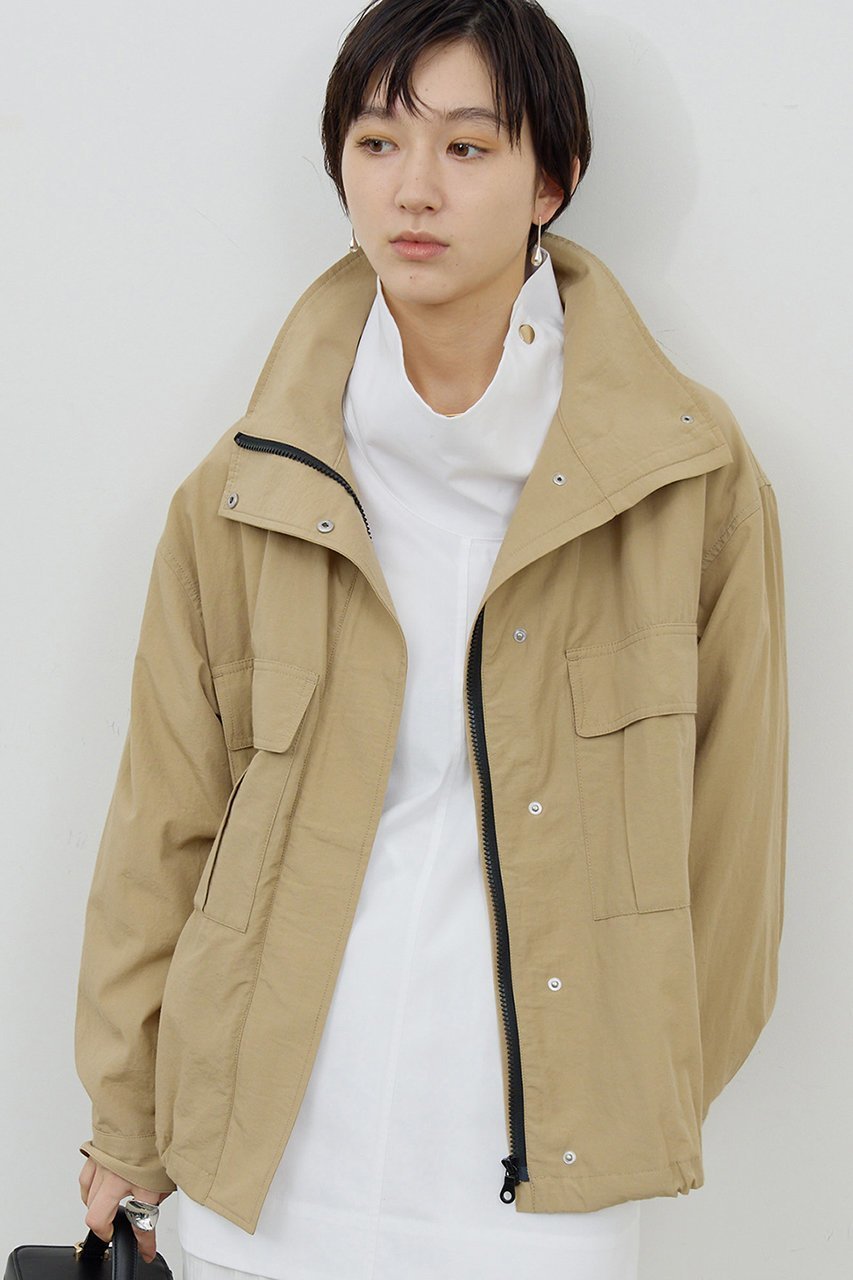 【ガリャルダガランテ/GALLARDAGALANTE】の【CHIKAコラボ】ハイカラーブルゾン インテリア・キッズ・メンズ・レディースファッション・服の通販 founy(ファニー) 　ファッション　Fashion　レディースファッション　Fashion for Women　アウター　Coat / Outerwear Collection　レディースジャケット・軽アウター　Jackets　ブルゾンジャケット・スポーティアウター　Blouson Jackets　2026年　2026　コラボ　Collaboration, Collab　ジャケット　Jacket, Outerwear　ドローコード　Drawcord, Drawstring Cord　ブルゾン　Blouson, Bomber Jacket　ポケット　Pocket, Pocket Detail　夏　Summer　春　Spring　S/S・春夏　SS, Spring/Summer, Warm Season　秋　Autumn　ベージュ|ID: prp329100004818027 ipo3291000000035774007