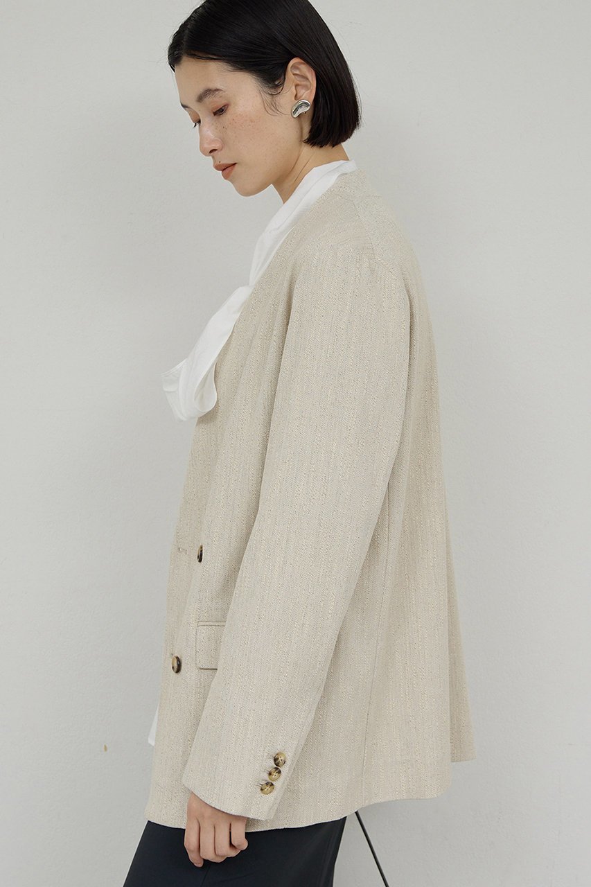 【ガリャルダガランテ/GALLARDAGALANTE】の【セットアップ対応】ノーカラーツイードジャケット 人気、トレンドファッション・服の通販 founy(ファニー) 　ファッション　Fashion　レディースファッション　Fashion for Women　アウター　Coat / Outerwear Collection　レディースジャケット・軽アウター　Jackets　2026年　2026　クラシック　Classic, Timeless Style　ジャケット　Jacket, Outerwear　スラックス　Slacks, Dress Pants　セットアップ　Set-Up, Coordinated Outfit　タートルネック　Turtleneck, High Neck　ツイード　Twill, Twill Weave　デニム　Denim, Jeans Material　夏　Summer　春　Spring　S/S・春夏　SS, Spring/Summer, Warm Season　other-6|ID: prp329100004818028 ipo3291000000035774032