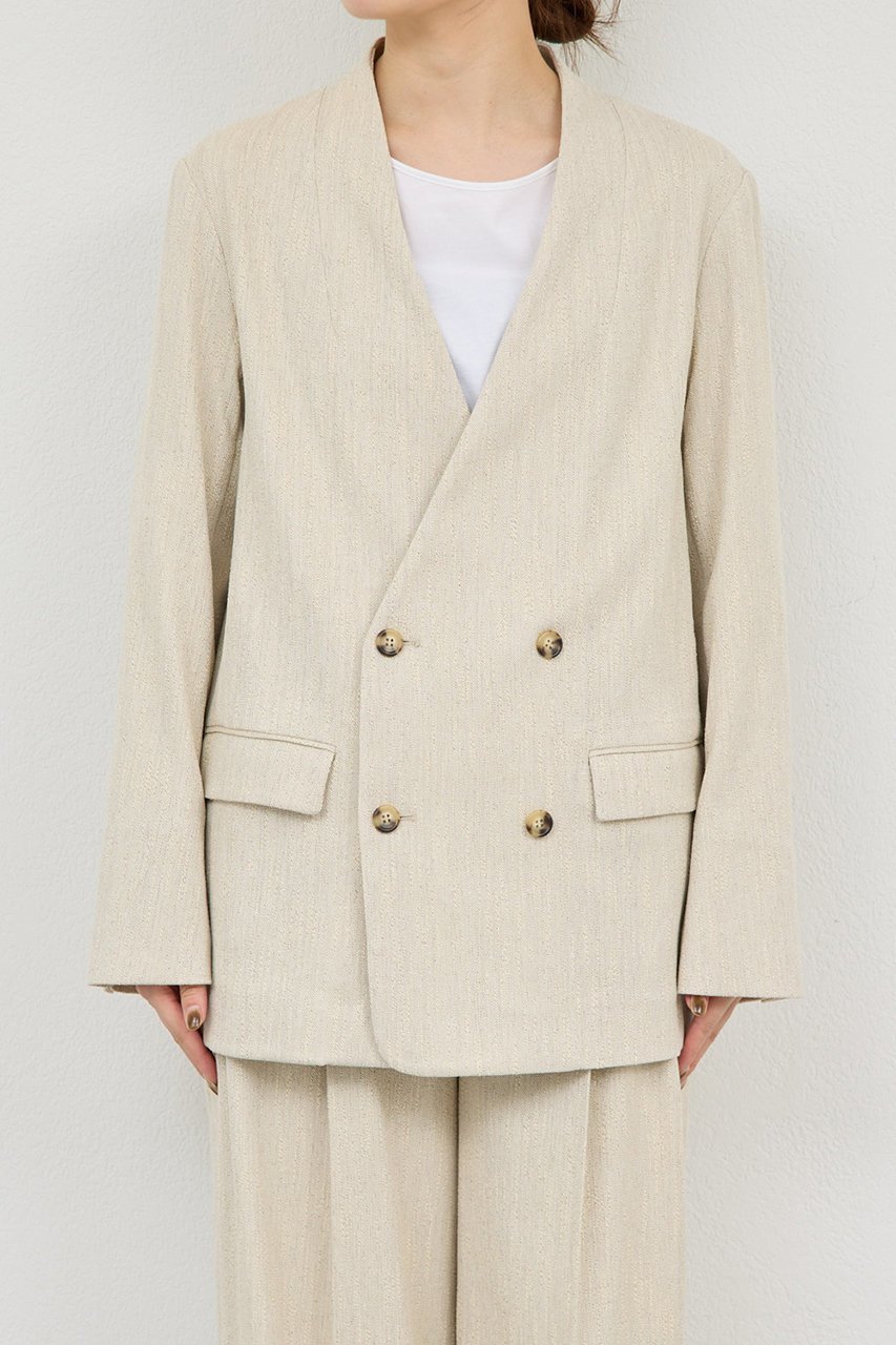 【ガリャルダガランテ/GALLARDAGALANTE】の【セットアップ対応】ノーカラーツイードジャケット 人気、トレンドファッション・服の通販 founy(ファニー) 　ファッション　Fashion　レディースファッション　Fashion for Women　アウター　Coat / Outerwear Collection　レディースジャケット・軽アウター　Jackets　2026年　2026　クラシック　Classic, Timeless Style　ジャケット　Jacket, Outerwear　スラックス　Slacks, Dress Pants　セットアップ　Set-Up, Coordinated Outfit　タートルネック　Turtleneck, High Neck　ツイード　Twill, Twill Weave　デニム　Denim, Jeans Material　夏　Summer　春　Spring　S/S・春夏　SS, Spring/Summer, Warm Season　other-8|ID: prp329100004818028 ipo3291000000035774035