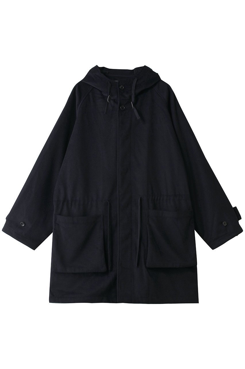 【ミディウミ/MidiUmi】のwool hooded CT コート インテリア・キッズ・メンズ・レディースファッション・服の通販 founy(ファニー) 　ファッション　Fashion　レディースファッション　Fashion for Women　アウター　Coat / Outerwear Collection　コート・ロングコート・ピーコート　Long Coats, Peacoats & More　ポケット　Pocket, Pocket Detail　ロング　Long, Long-Length　ワーク　Workwear, Utility Style　新作・新入荷　New Arrivals / New In　navy|ID: prp329100004818043 ipo3291000000035002851