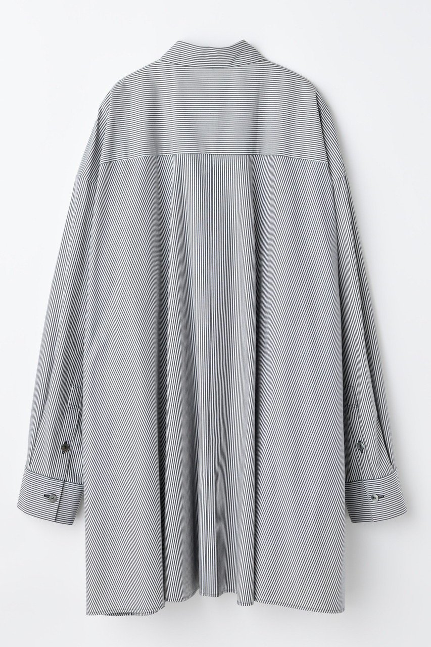 【ナゴンスタンス/nagonstans】の【1/2 12:00販売開始】over flare shirt 人気、トレンドファッション・服の通販 founy(ファニー) 　ファッション　Fashion　レディースファッション　Fashion for Women　トップス・カットソー　Cut & Sew Tops　シャツ・ブラウス・オフィスカジュアル　Elegant Blouses & Button-Ups　アシンメトリー　Asymmetrical Style　ストライプ　Stripe, Striped Pattern　スリーブ　Sleeve, Long Sleeve / Short Sleeve　タイプライター　Typewriter Fabric, Crisp Cotton　フォルム　Silhouette, Form　フレア　Flare, Flared　ロング　Long, Long-Length　新作・新入荷　New Arrivals / New In　other-2|ID: prp329100004818044 ipo3291000000035002887