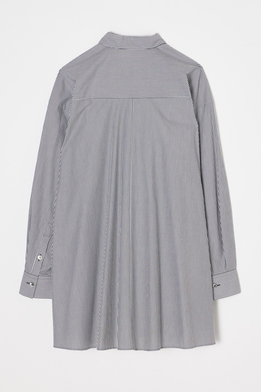 【ナゴンスタンス/nagonstans】の【1/2 12:00販売開始】over flare shirt 人気、トレンドファッション・服の通販 founy(ファニー) 　ファッション　Fashion　レディースファッション　Fashion for Women　トップス・カットソー　Cut & Sew Tops　シャツ・ブラウス・オフィスカジュアル　Elegant Blouses & Button-Ups　アシンメトリー　Asymmetrical Style　ストライプ　Stripe, Striped Pattern　スリーブ　Sleeve, Long Sleeve / Short Sleeve　タイプライター　Typewriter Fabric, Crisp Cotton　フォルム　Silhouette, Form　フレア　Flare, Flared　ロング　Long, Long-Length　新作・新入荷　New Arrivals / New In　other-4|ID: prp329100004818044 ipo3291000000035002893