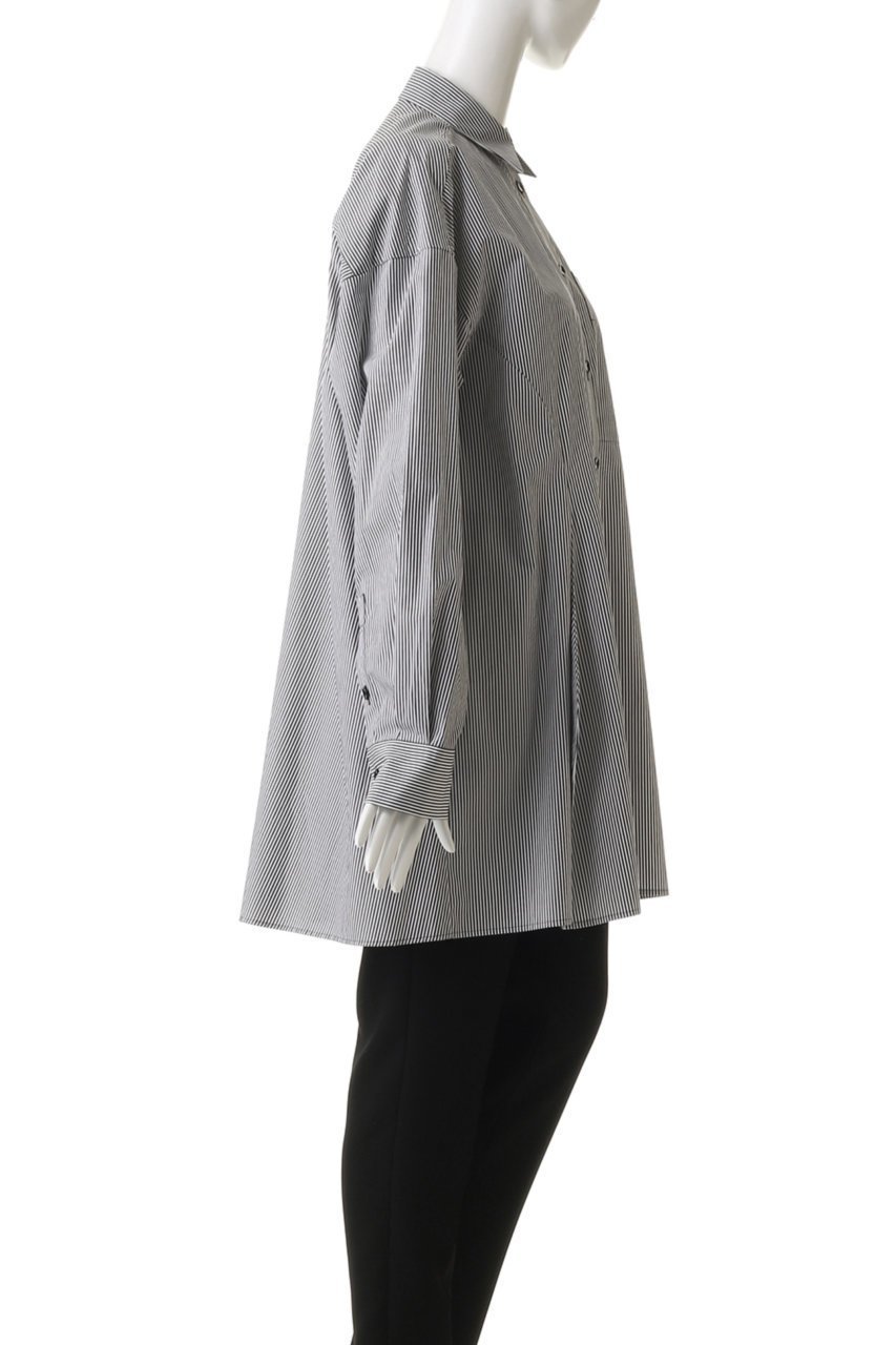 【ナゴンスタンス/nagonstans】のover flare shirt 人気、トレンドファッション・服の通販 founy(ファニー) 　ファッション　Fashion　レディースファッション　Fashion for Women　トップス・カットソー　Cut & Sew Tops　シャツ・ブラウス・オフィスカジュアル　Elegant Blouses & Button-Ups　2026年　2026　アシンメトリー　Asymmetrical Style　ストライプ　Stripe, Striped Pattern　スリーブ　Sleeve, Long Sleeve / Short Sleeve　タイプライター　Typewriter Fabric, Crisp Cotton　フォルム　Silhouette, Form　フレア　Flare, Flared　ロング　Long, Long-Length　夏　Summer　春　Spring　S/S・春夏　SS, Spring/Summer, Warm Season　other-3|ID: prp329100004818044 ipo3291000000035889457