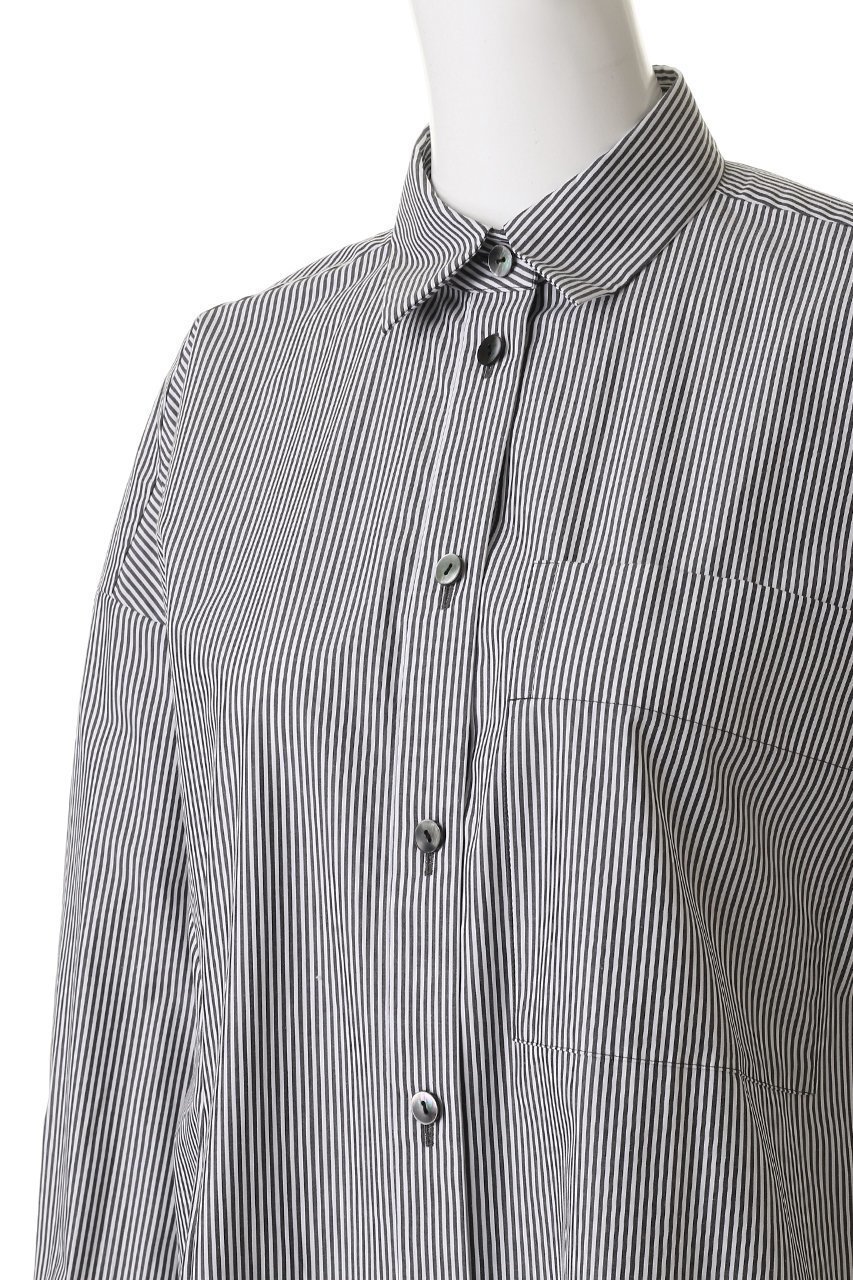 【ナゴンスタンス/nagonstans】のover flare shirt 人気、トレンドファッション・服の通販 founy(ファニー) 　ファッション　Fashion　レディースファッション　Fashion for Women　トップス・カットソー　Cut & Sew Tops　シャツ・ブラウス・オフィスカジュアル　Elegant Blouses & Button-Ups　2026年　2026　アシンメトリー　Asymmetrical Style　ストライプ　Stripe, Striped Pattern　スリーブ　Sleeve, Long Sleeve / Short Sleeve　タイプライター　Typewriter Fabric, Crisp Cotton　フォルム　Silhouette, Form　フレア　Flare, Flared　ロング　Long, Long-Length　夏　Summer　春　Spring　S/S・春夏　SS, Spring/Summer, Warm Season　other-5|ID: prp329100004818044 ipo3291000000035889459