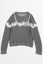 【メゾンスペシャル/MAISON SPECIAL】のLace-Combi Mesh Knit Pullover/レースコンビニットプルオーバー GRY(グレー)|ID: prp329100004818045 ipo3291000000035002907